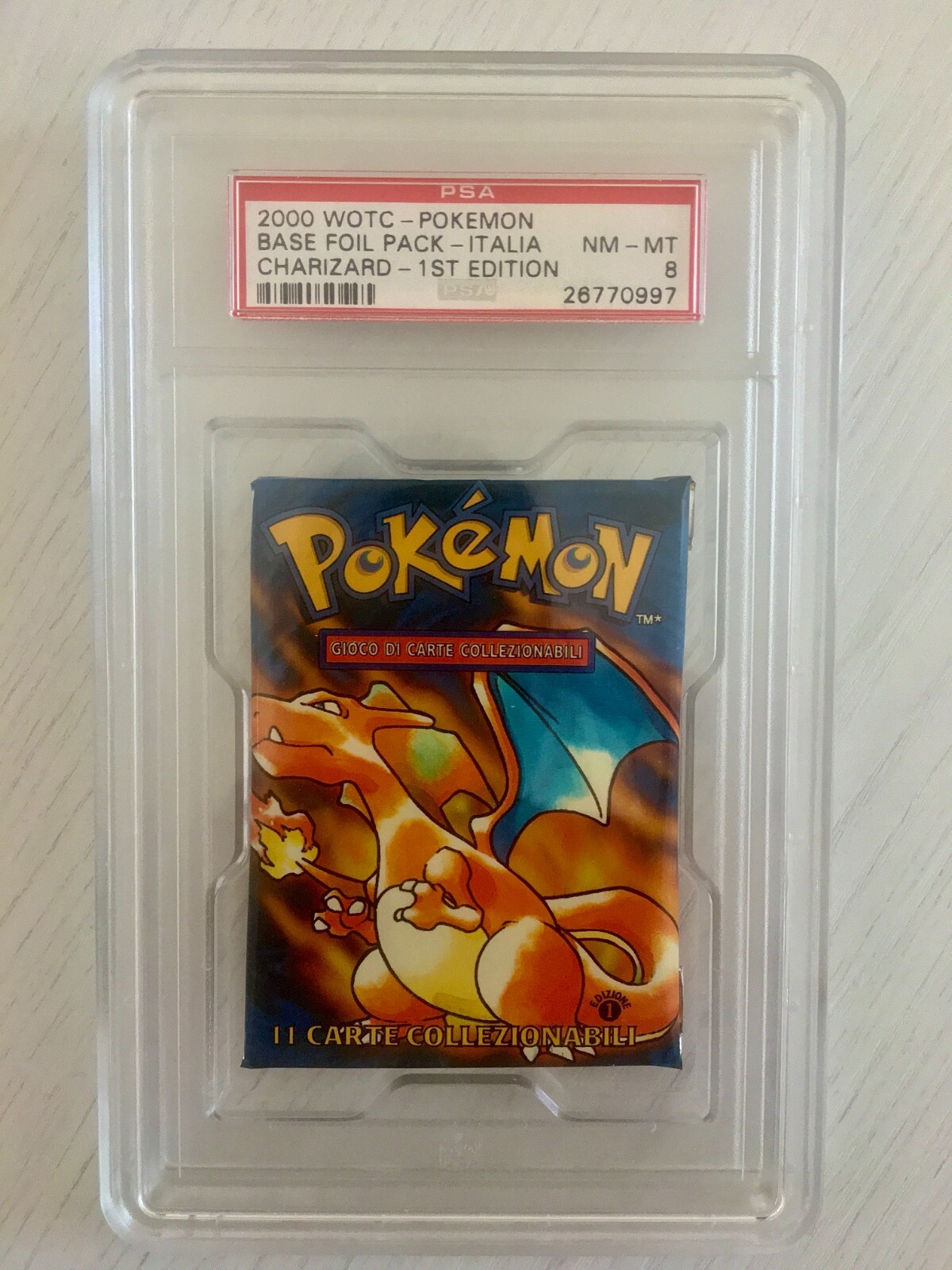 2000 Wotc-Pokemon Foil Pack-Italian Foil Pack Charizard-1st Edition