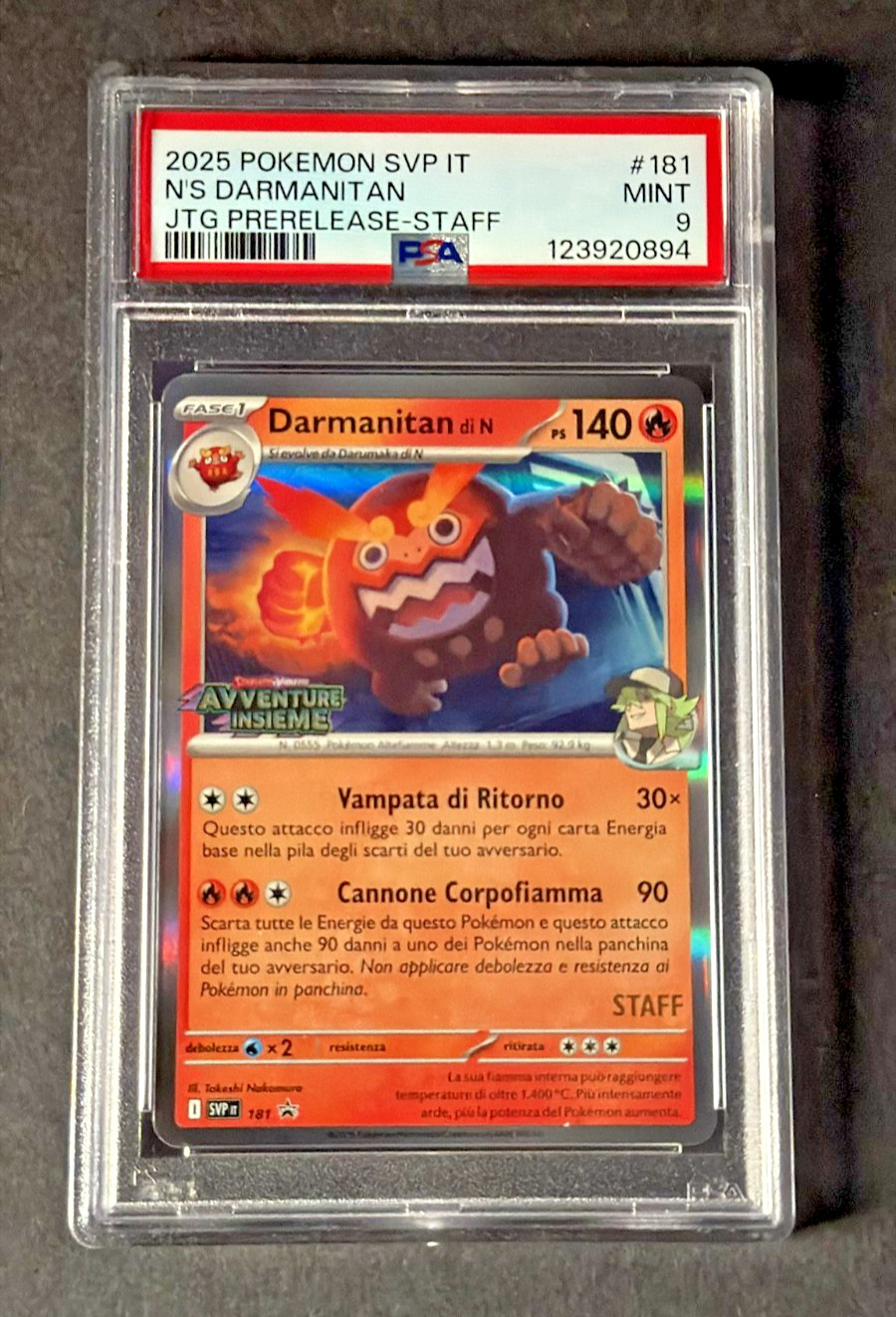 2025 Pokemon Italian Svp It-SV Black Star Promo N's Darmanitan Journey Together Prerelease-Staff 181