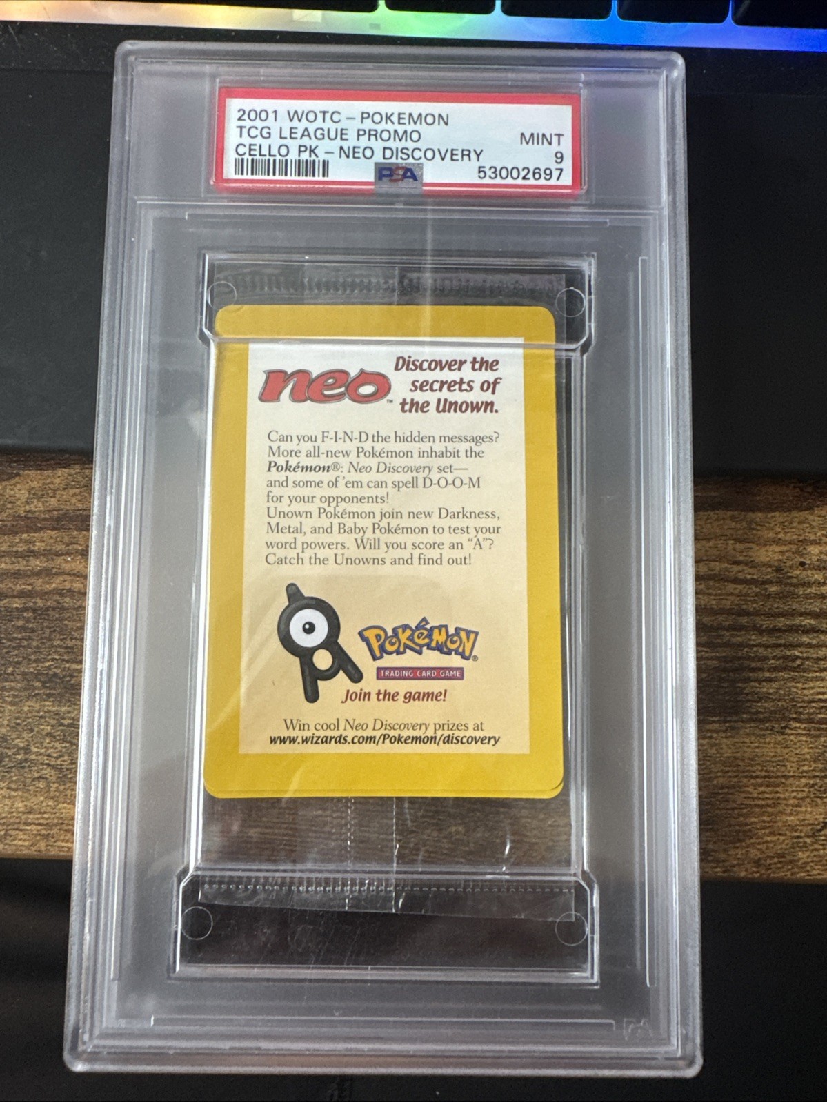 2001 Wotc-Pokemon Trading Card Game League Promo Cello Pack Neo Discovery