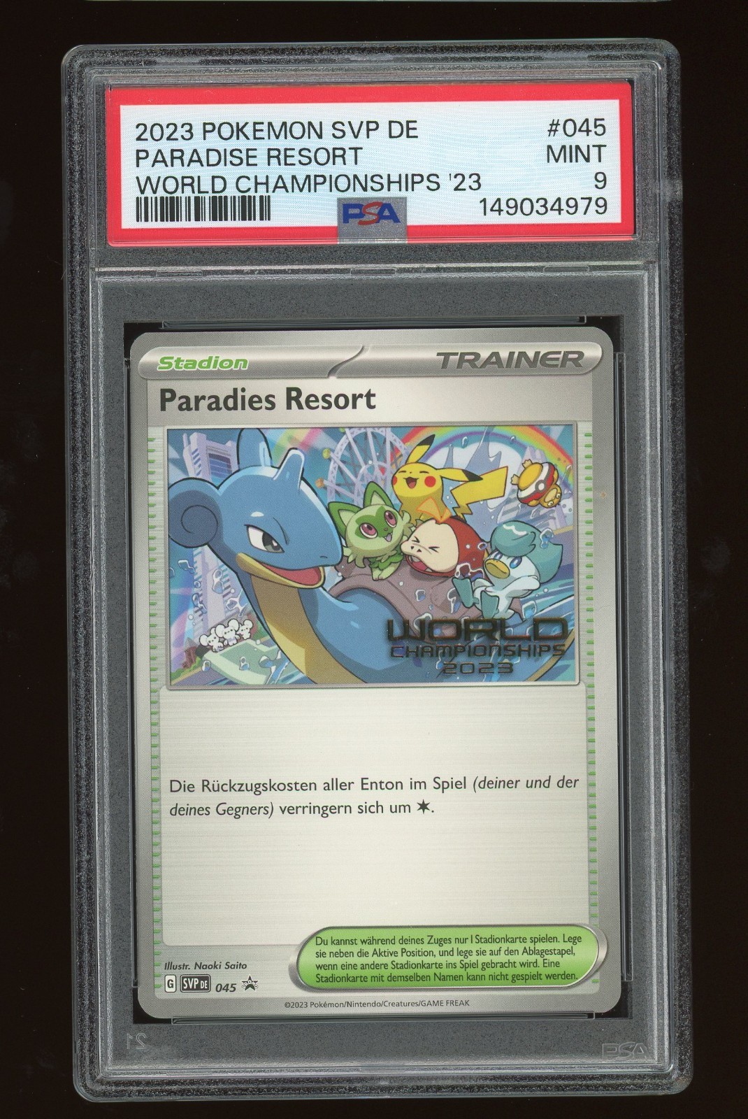 2023 Pokemon German Svp de-SV Black Star Promo Paradise Resort World Championships 2023 045