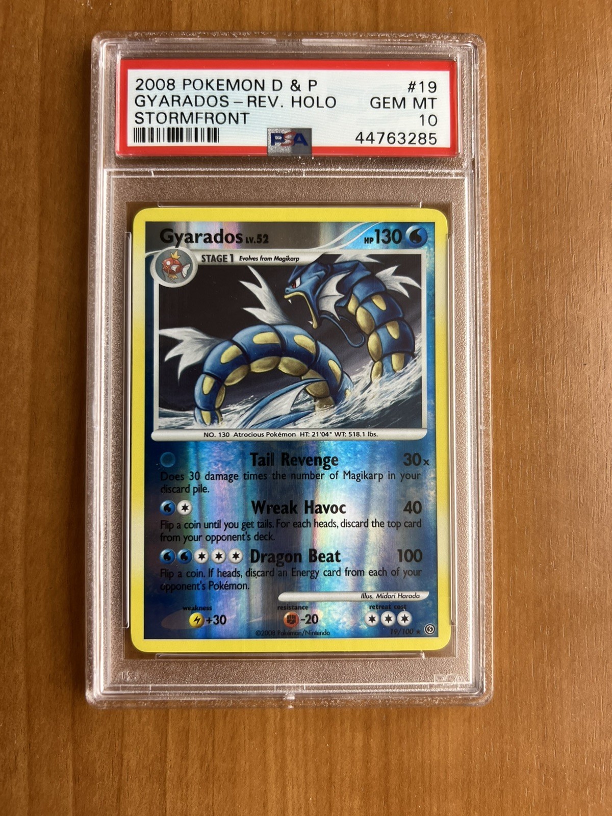 2008 Pokemon Diamond & Pearl Stormfront Gyarados-Reverse Foil 19