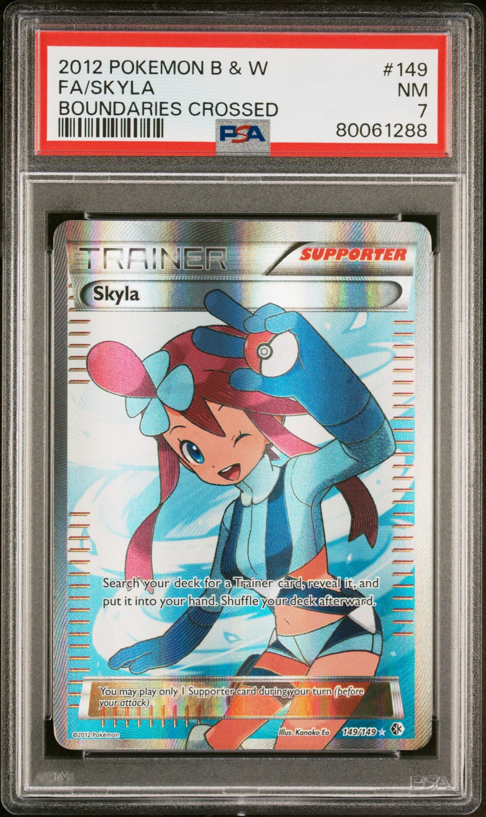2012 Pokemon Black & White Boundaries Crossed Full Art/Skyla 149