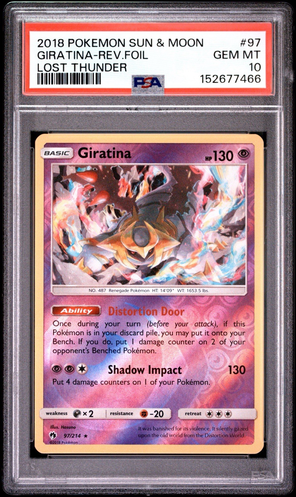 2018 Pokemon Sun & Moon Lost Thunder Giratina-Reverse Foil 97