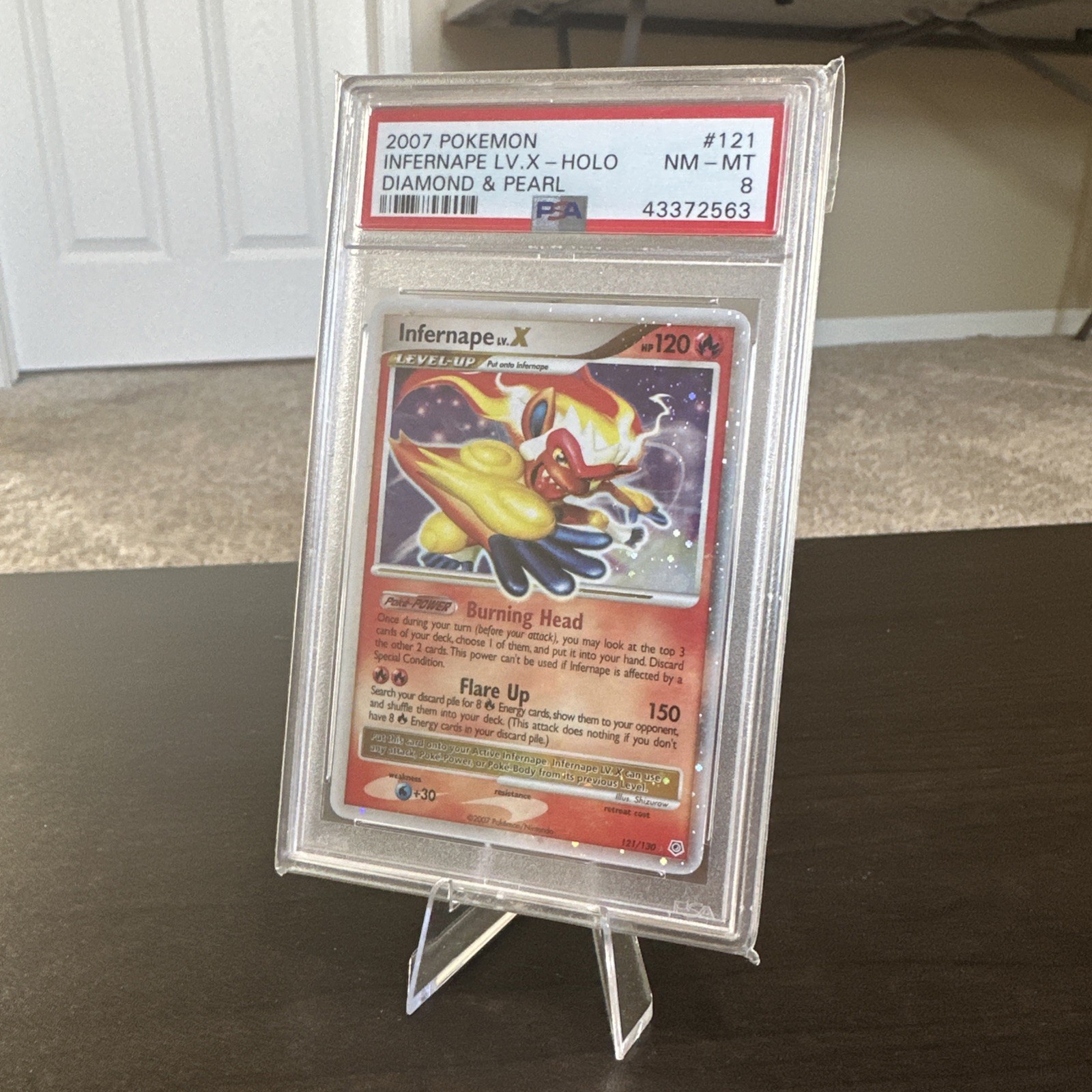2007 Pokemon Diamond & Pearl Infernape LV.X-Holo 121