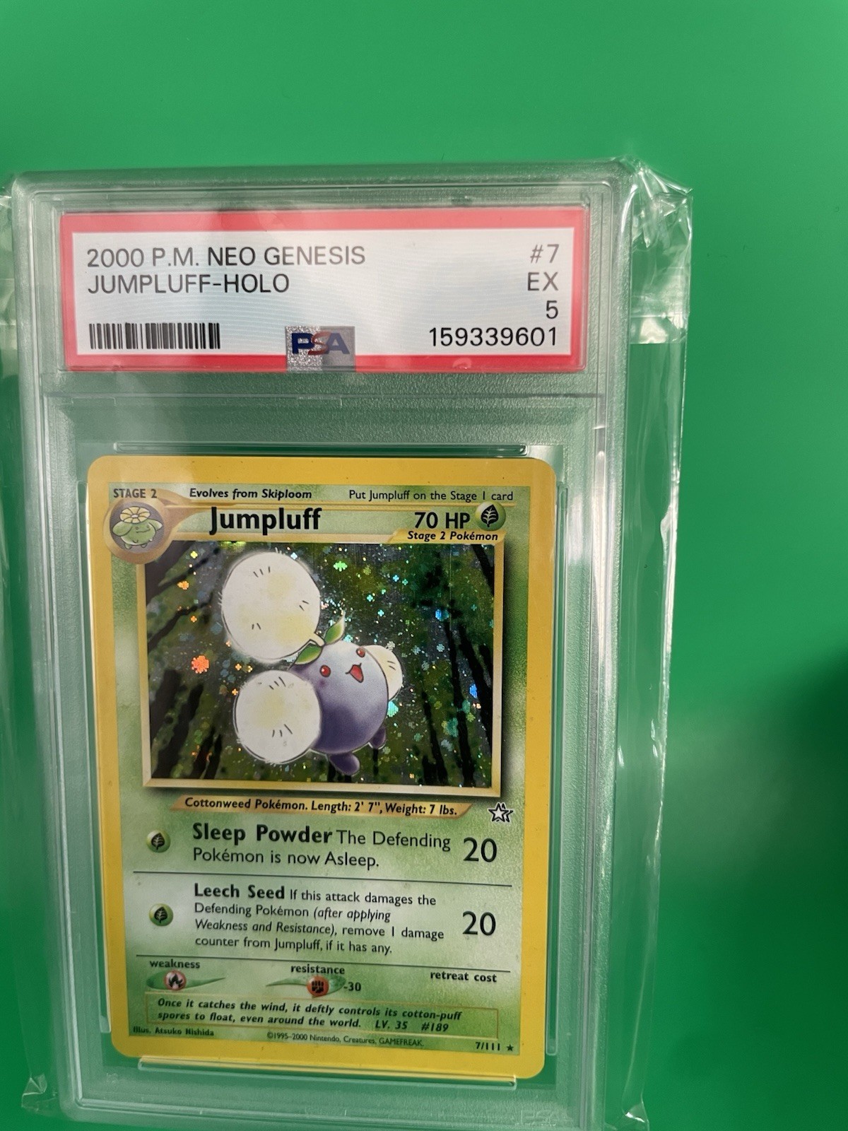 2000 Pokemon Neo Genesis Jumpluff-Holo 7
