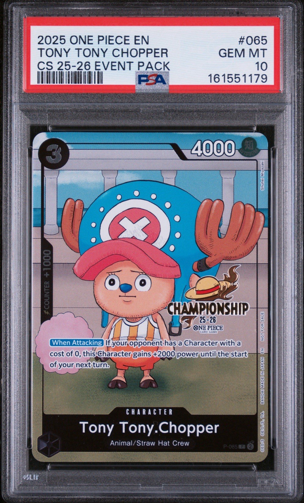 2025 One Piece Championship 2025-26 Event Pack Tony Tony Chopper 065