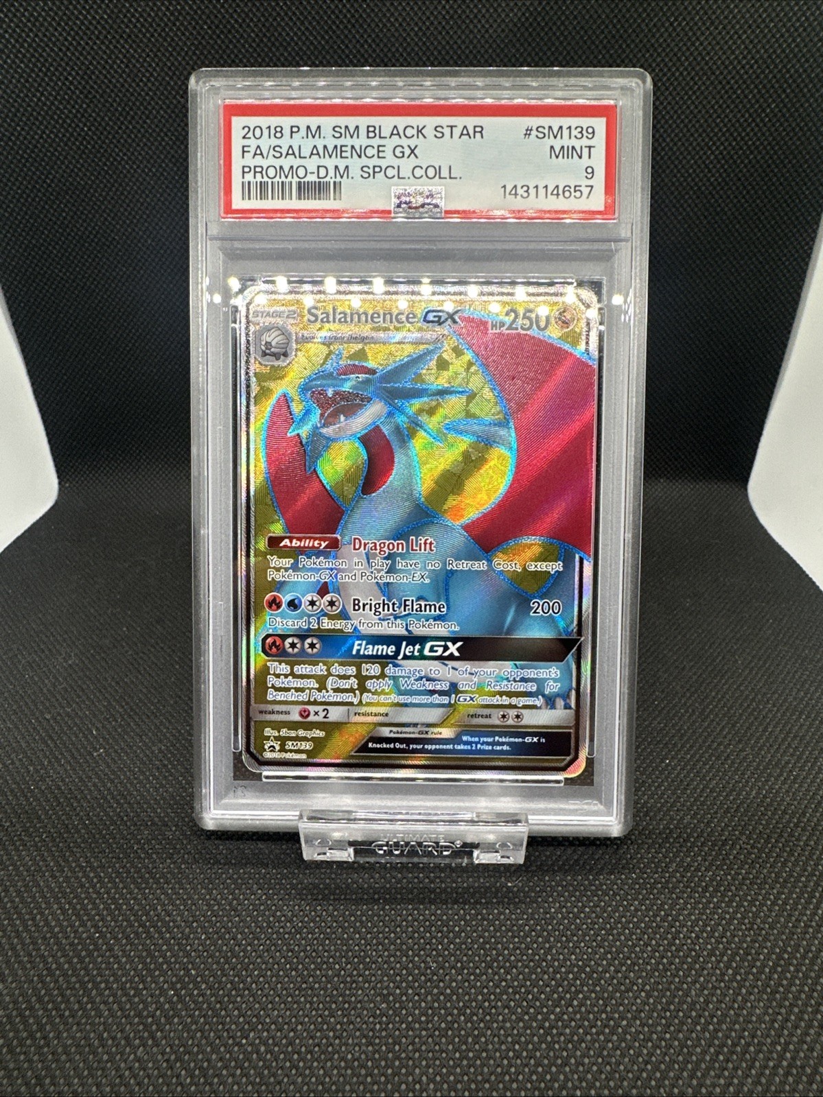 2018 Pokemon SM Black Star Promo Full Art/Salamence GX Dragon Majesty Special Collection SM139