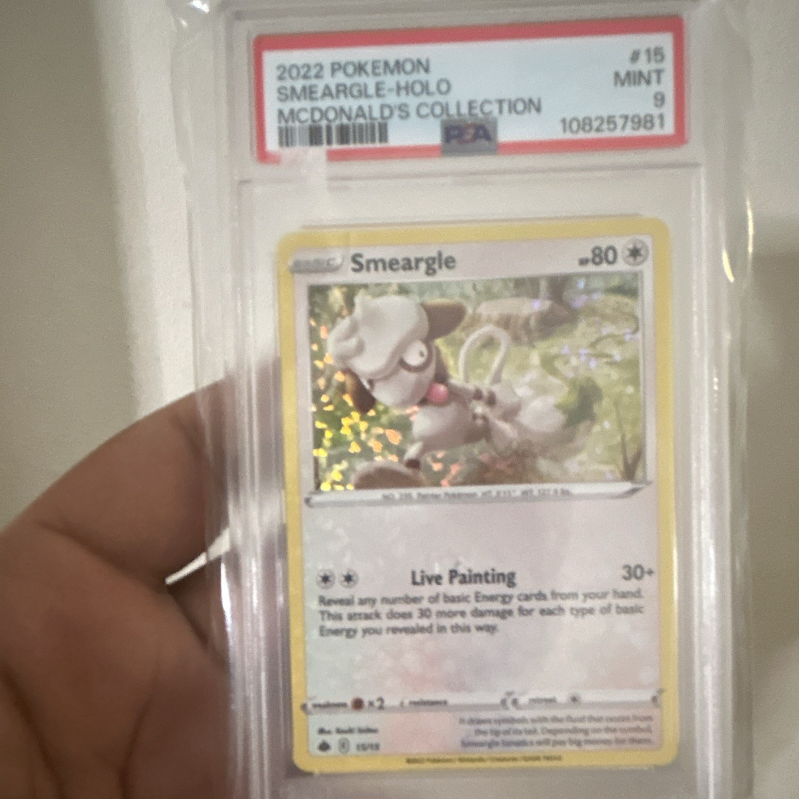 2022 Pokemon Mcdonald's Collection Smeargle-Holo 15