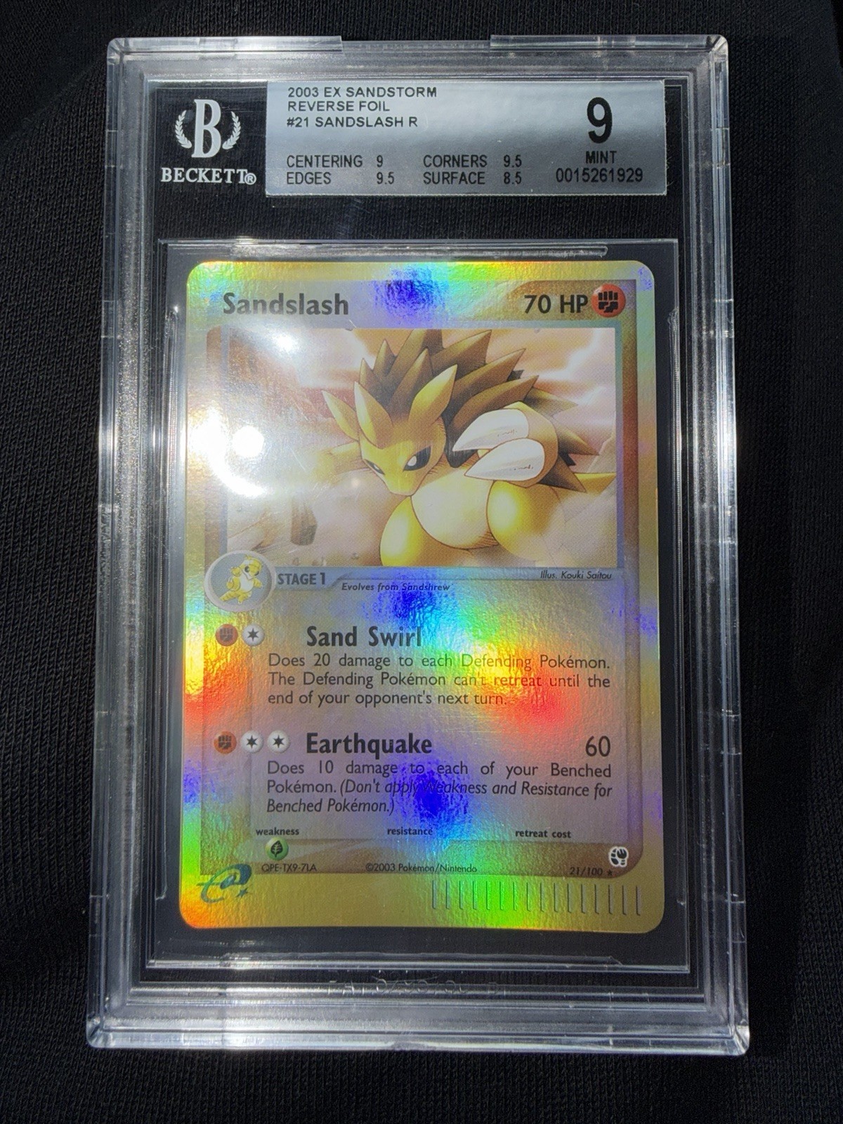 2003 Pokemon-e EX Sandstorm Reverse Foil Sandslash R 21