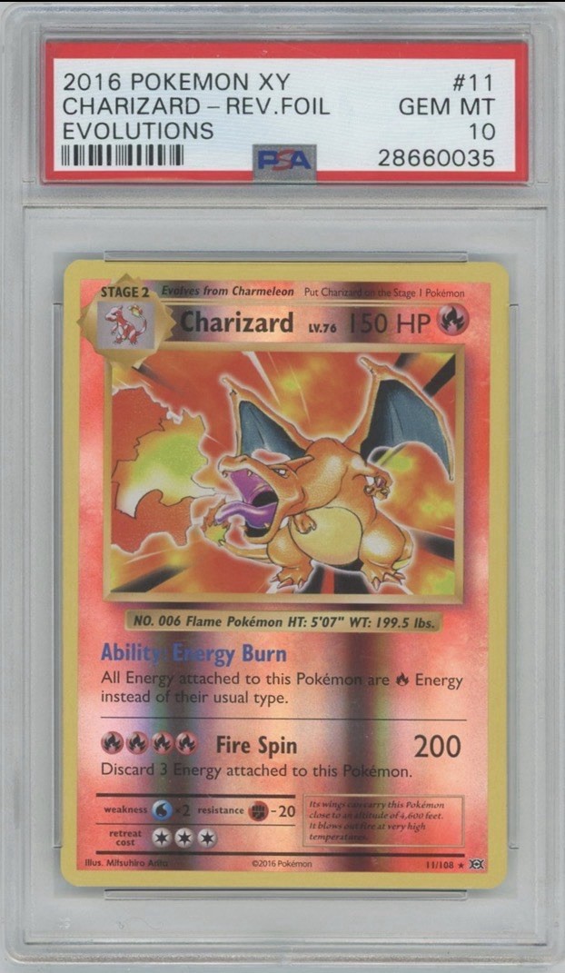 2016 Pokemon XY Evolutions Charizard-Reverse Foil 11