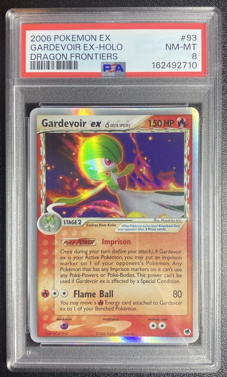 2006 Pokemon EX Dragon Frontiers Gardevoir EX-Holo 93