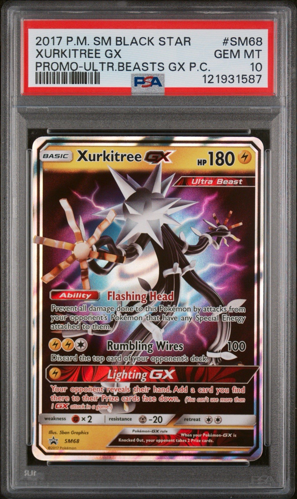 2017 Pokemon SM Black Star Promo Xurkitree GX Ultra Beasts GX Premium Collection SM68