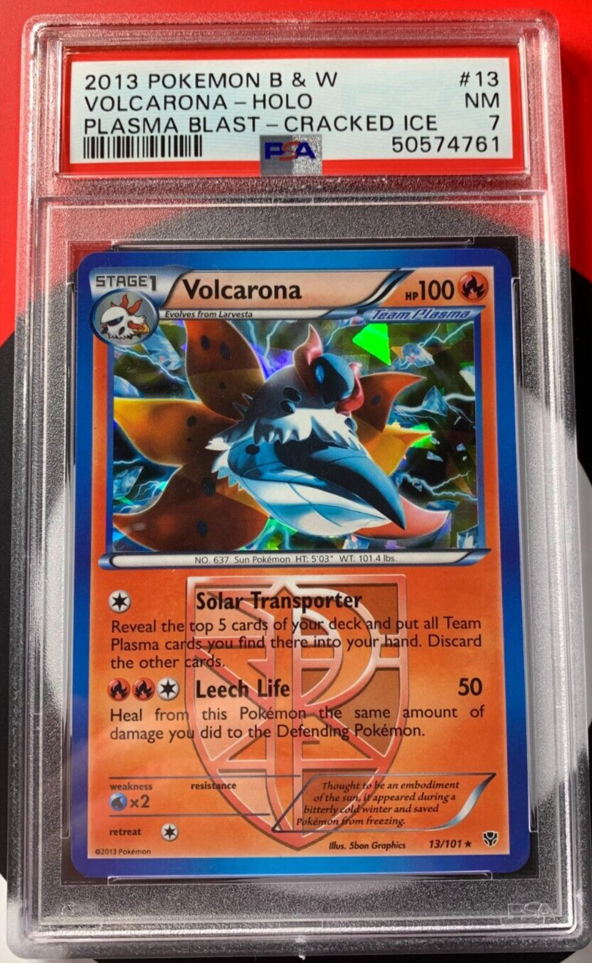 2013 Pokemon Black & White Plasma Blast Volcarona-Holo Cracked Ice 13