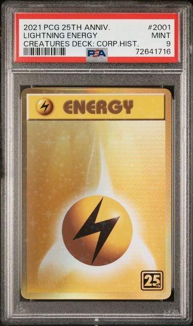 2021 Pokemon Card Game 25th Anniversary Creatures Deck: Corporate History (1995-2021) Lightning Energy 2001