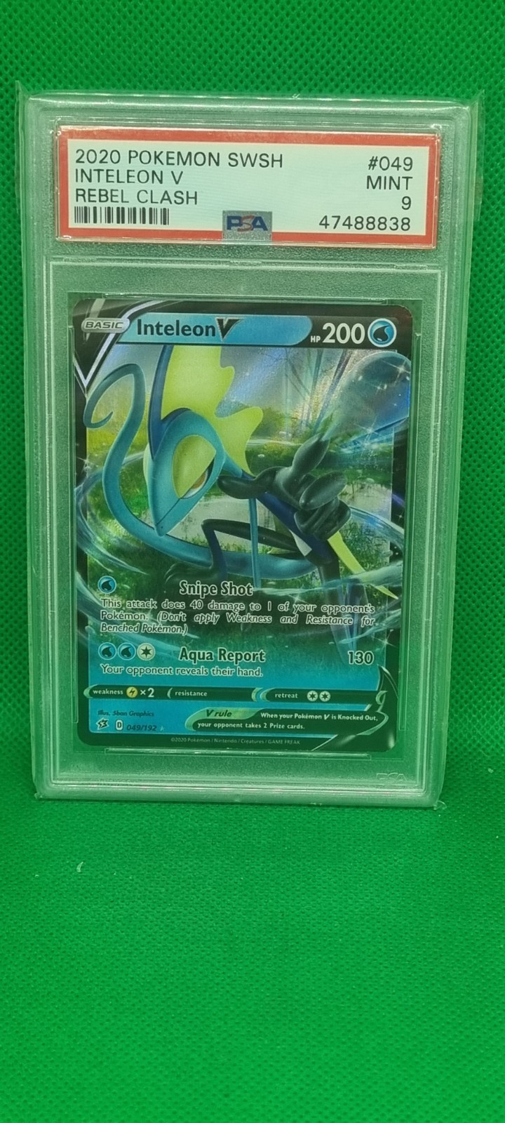 2020 Pokemon Sword & Shield Rebel Clash Inteleon V 049