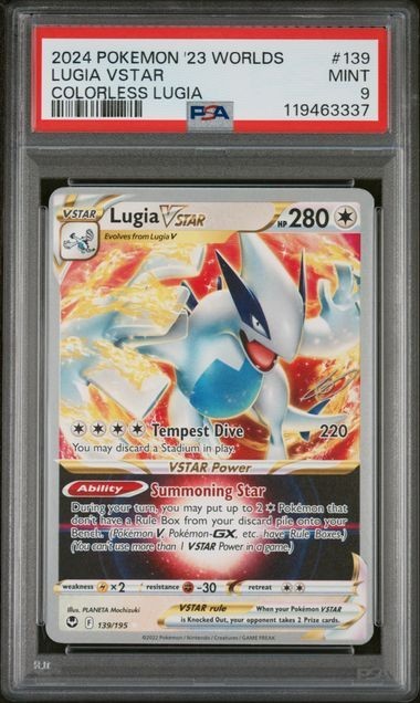 2024 Pokemon 2023 World Championship Deck: Colorless Lugia Lugia Vstar 139