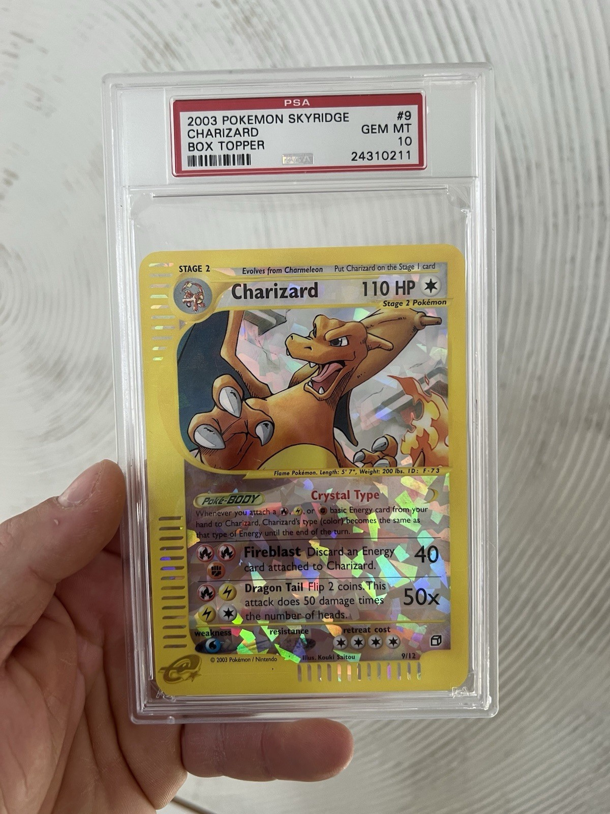 2003 Pokemon Skyridge Box Topper Charizard 9