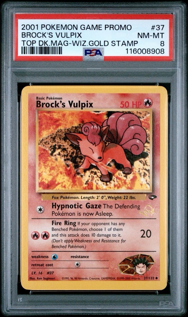 2001 Pokemon Game Promo Brock's Vulpix Top Deck Magazine 37