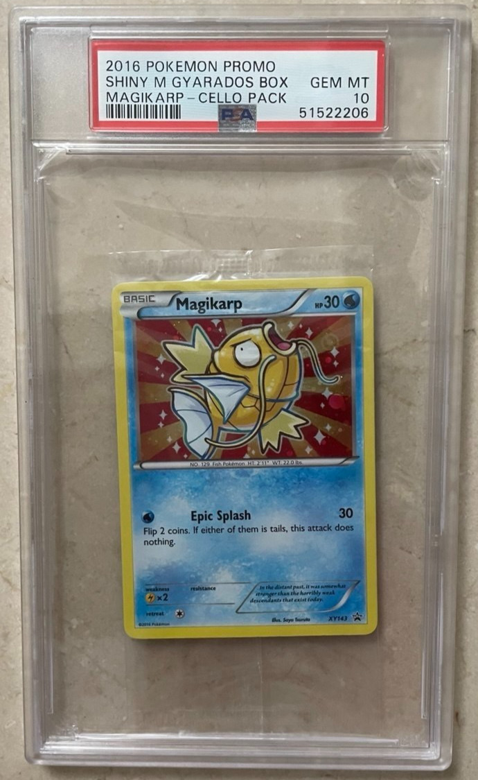 2016 Nintendo Pokemon 1 Card Cello Pack Cello Pack Promo-Shiny Mega Gyarados Box-Magikarp