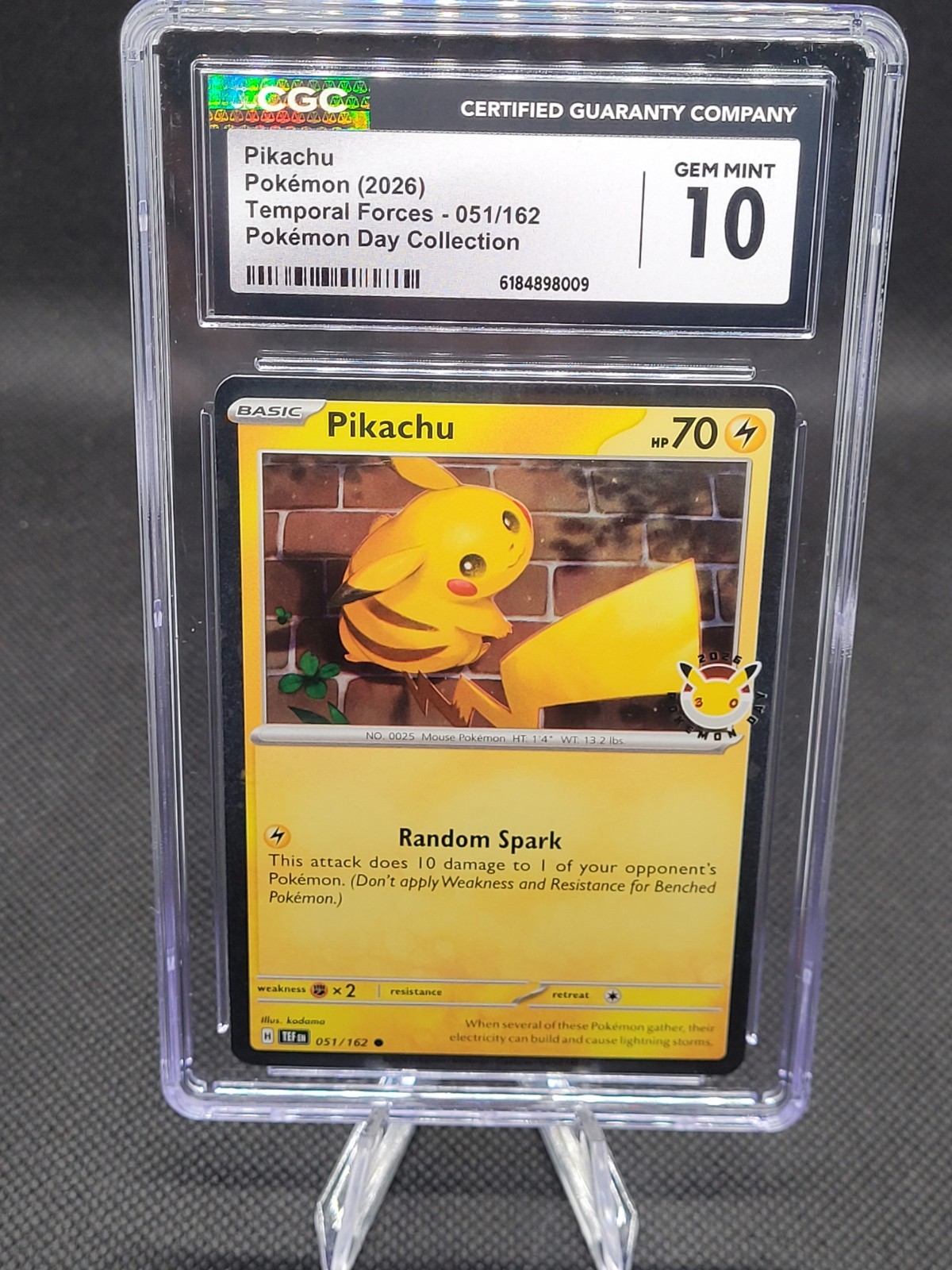 2026 Temporal Forces - TEF EN - English Pikachu Pokémon Day Collection (Cosmos Holo) 051/162