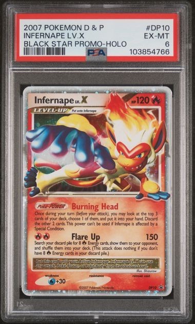 2007 Pokemon Diamond & Pearl Black Star Promo Infernape LV.X Holo DP10