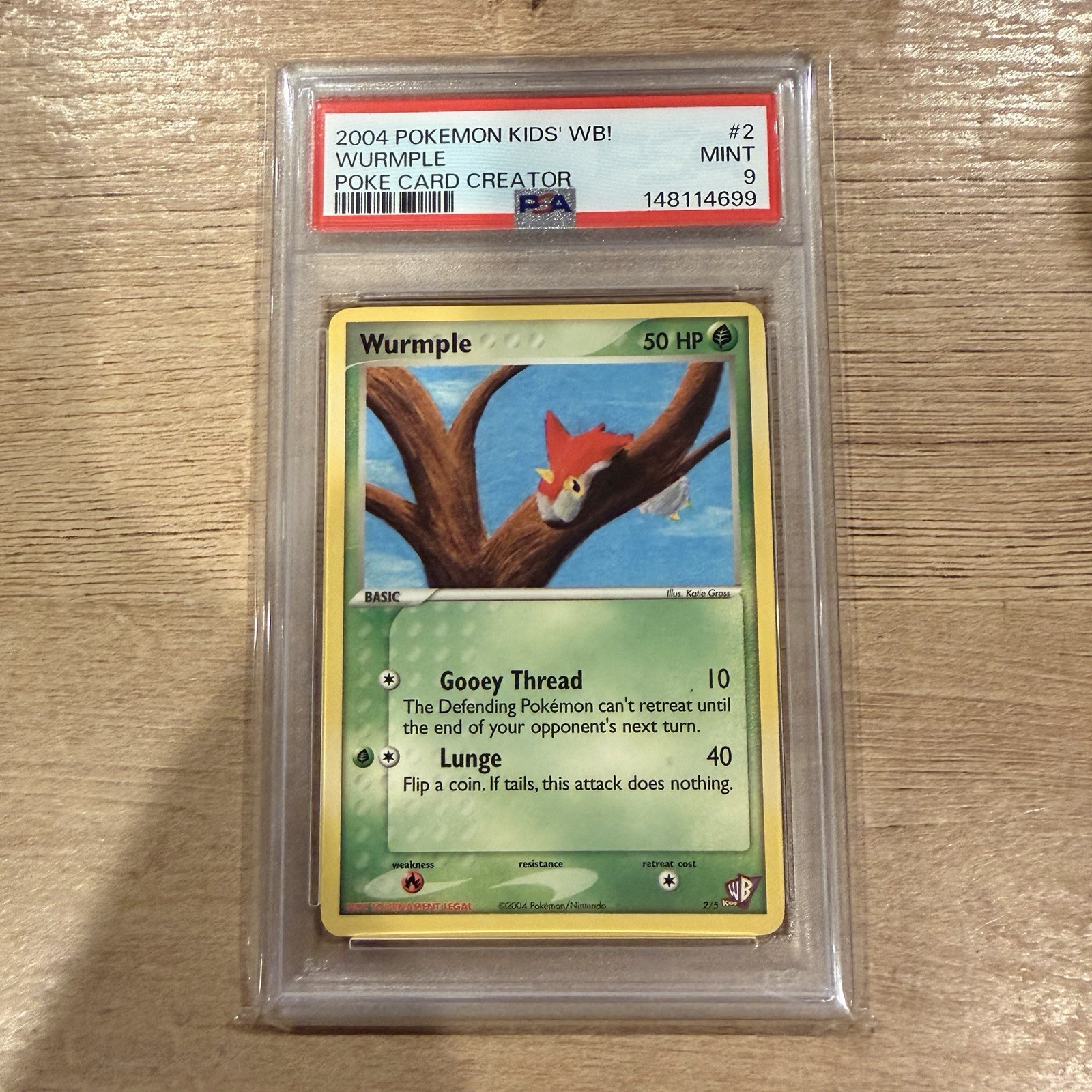 2004 Pokemon Kids' WB! Poke Card Creator Wurmple 2
