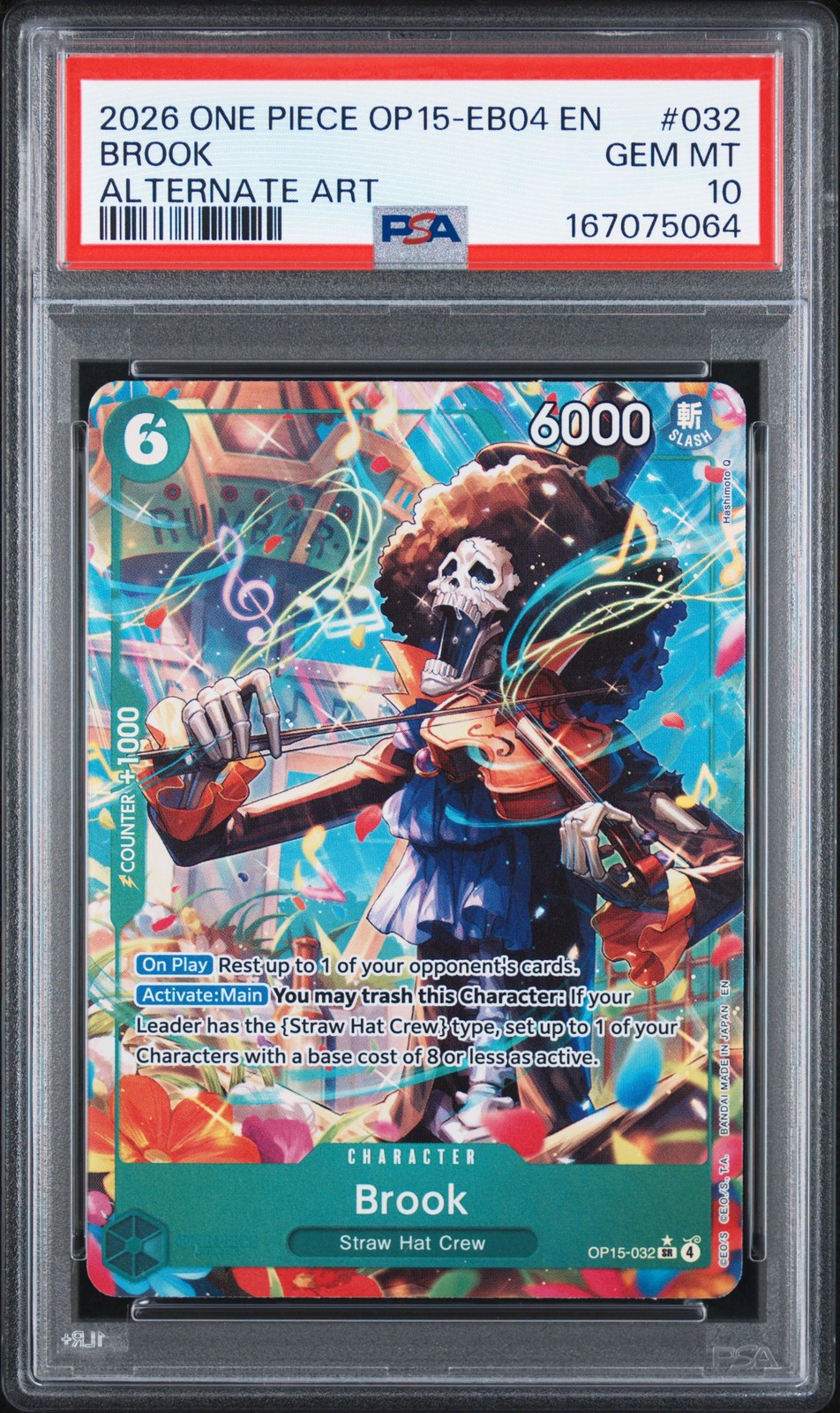 2026 One Piece OP15-EB04-Adventure on Kami's Island Brook Alternate Art 032