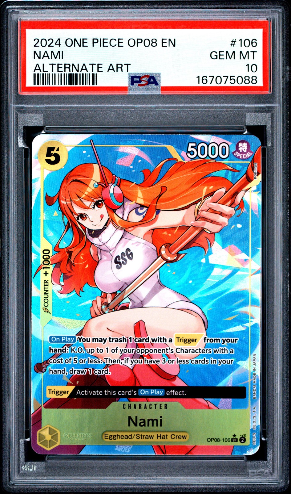 2024 One Piece OP08-Two Legends Nami Alternate Art 106