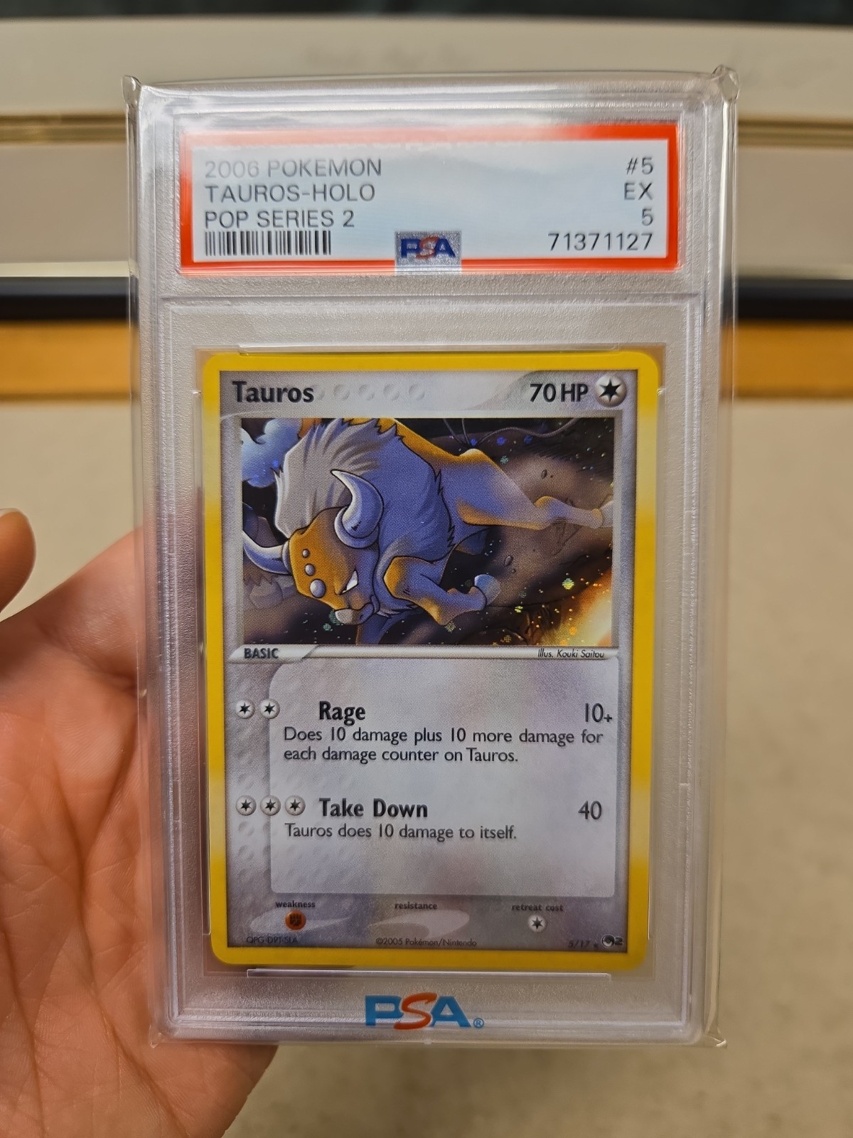 2006 Pokemon Pop Series 2 Tauros-Holo 5