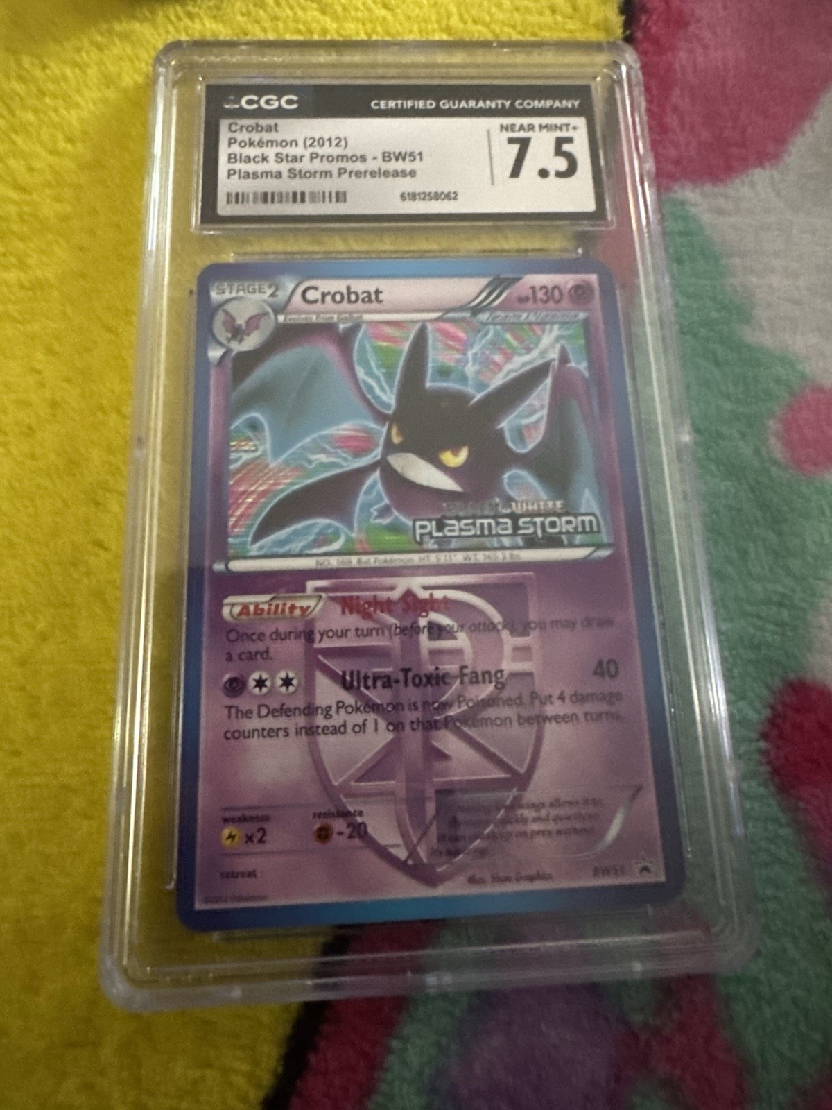 2012 Black Star Promos - Black & White - English Crobat Plasma Storm Prerelease BW51
