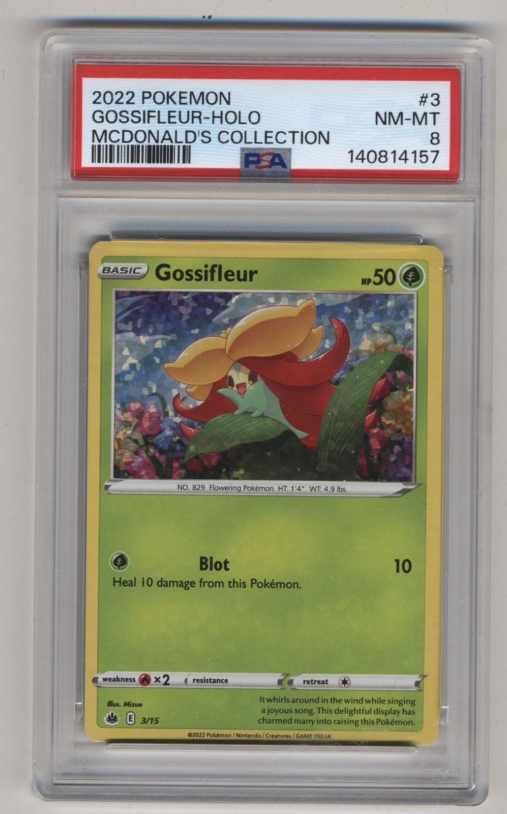 2022 Pokemon Mcdonald's Collection Gossifleur-Holo 3