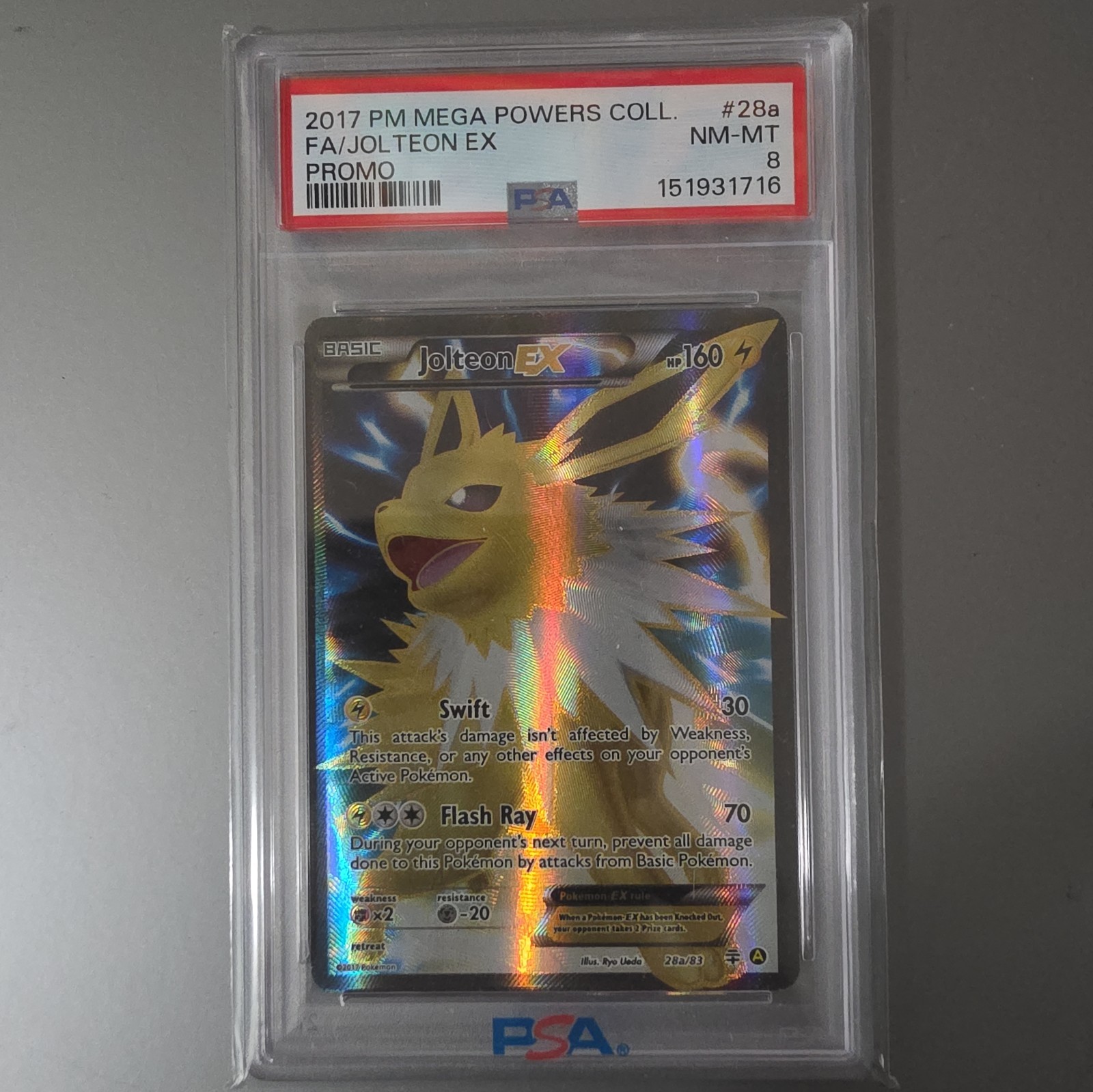2017 Pokemon Mega Powers Collection Promo Full Art/Jolteon EX 28a