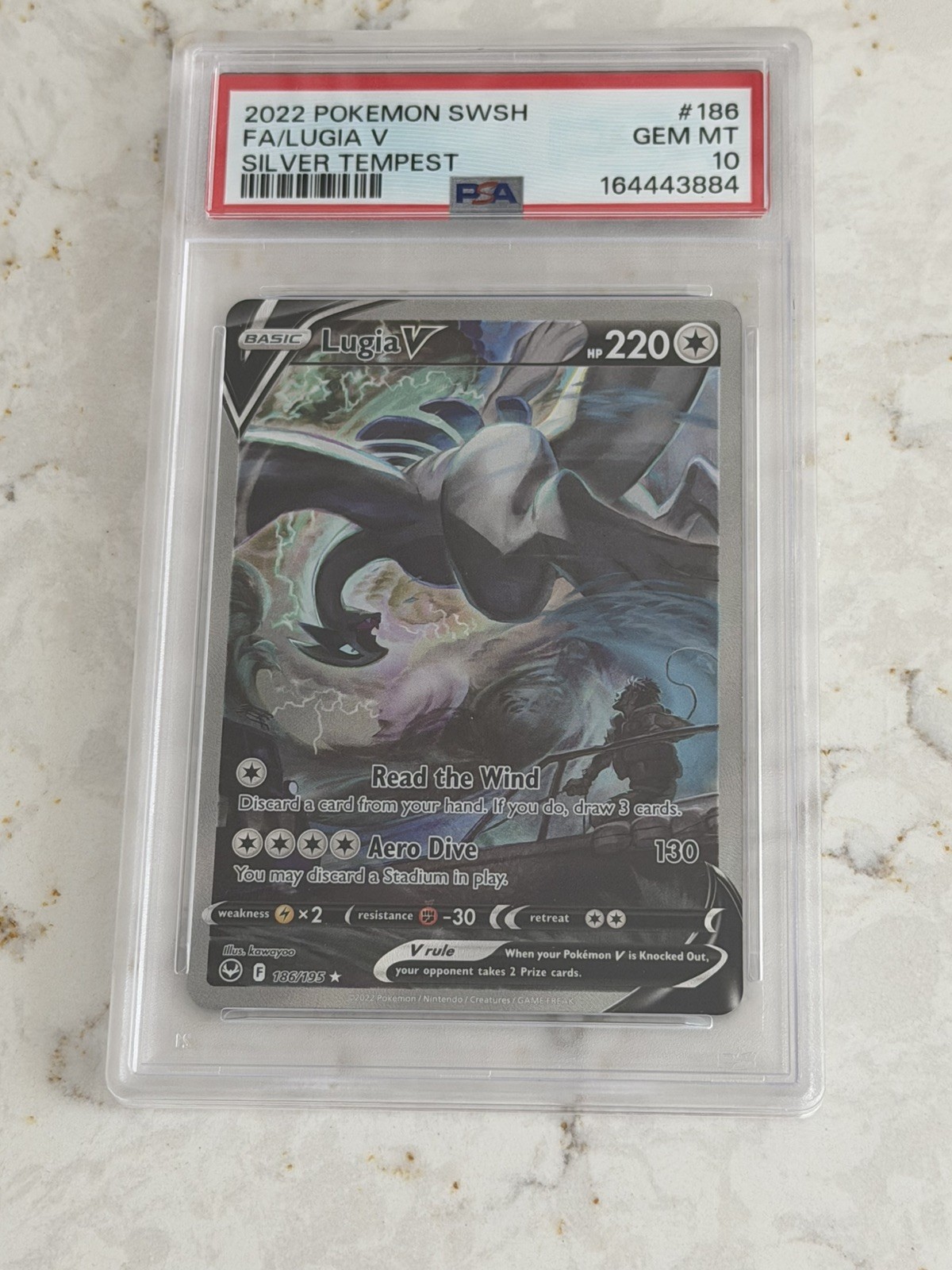 2022 Pokemon Sword & Shield Silver Tempest Full Art/Lugia V 186