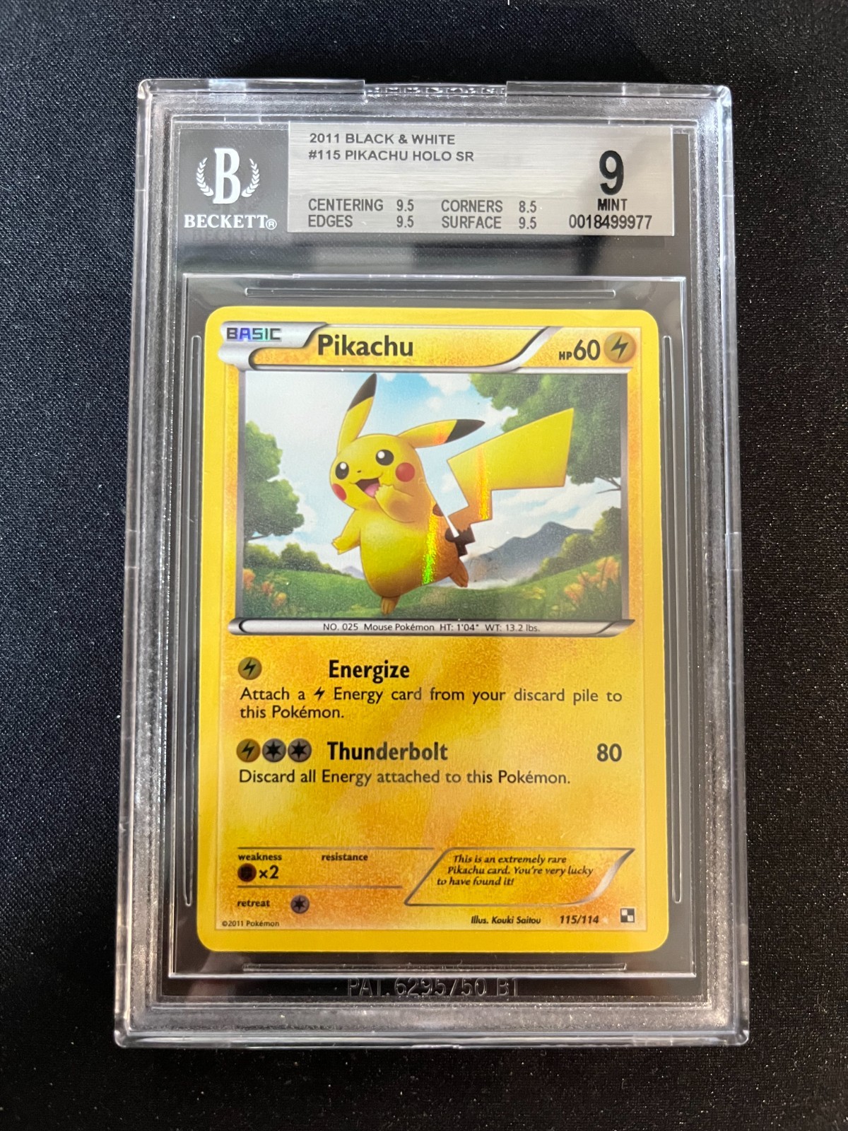 2011 Pokemon Black and White Pikachu UR 115