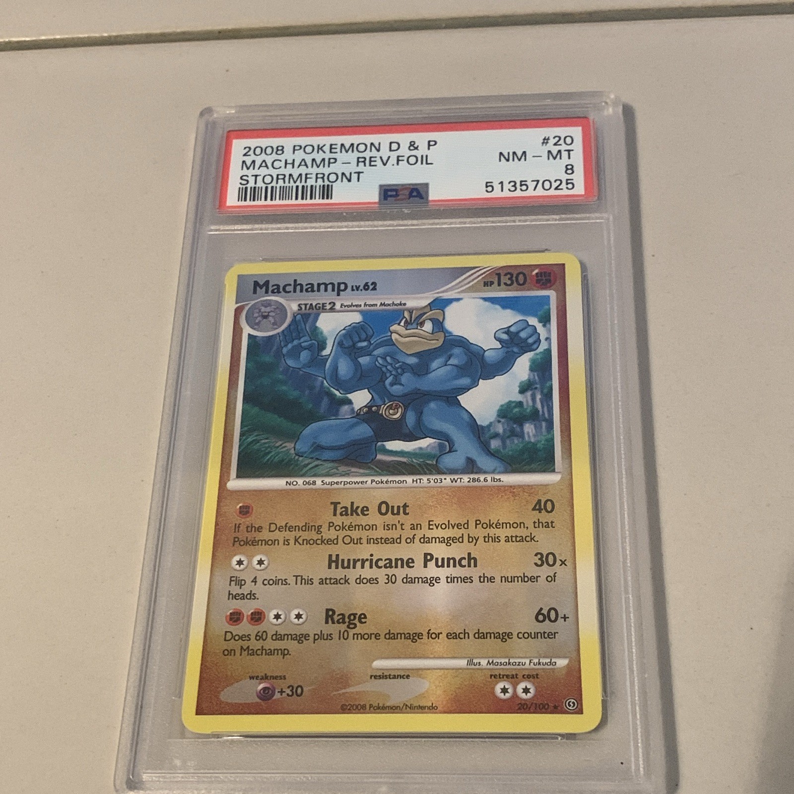 2008 Pokemon Diamond & Pearl Stormfront Machamp-Reverse Foil 20