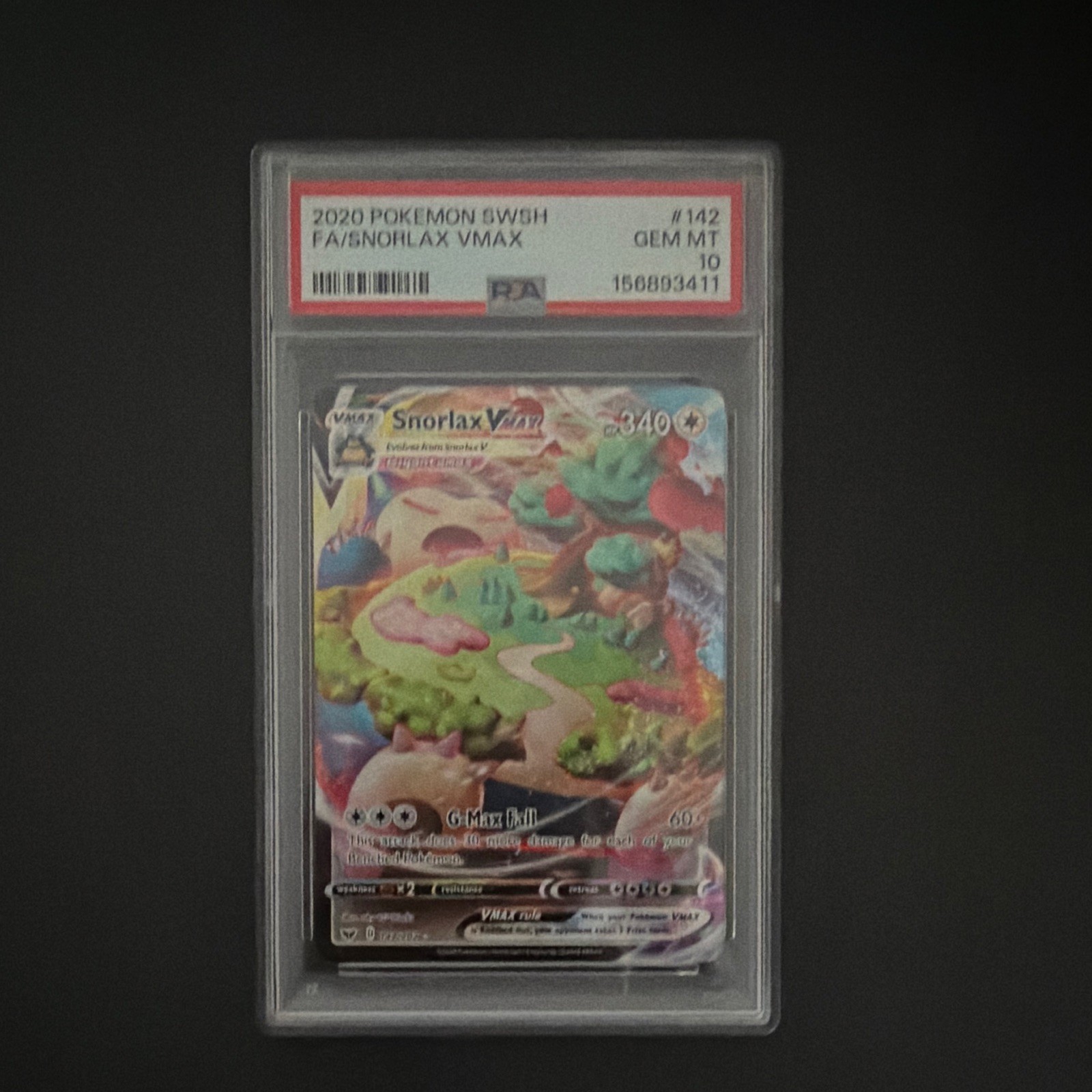 2020 Pokemon Sword & Shield Full Art/Snorlax Vmax 142