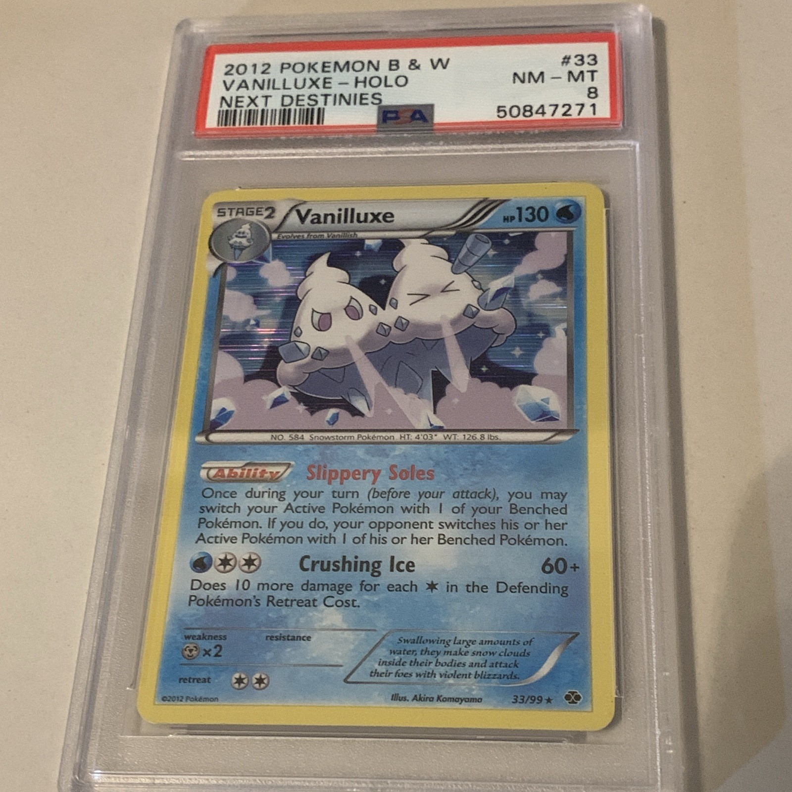 2012 Pokemon Black & White Next Destinies Vanilluxe-Holo 33