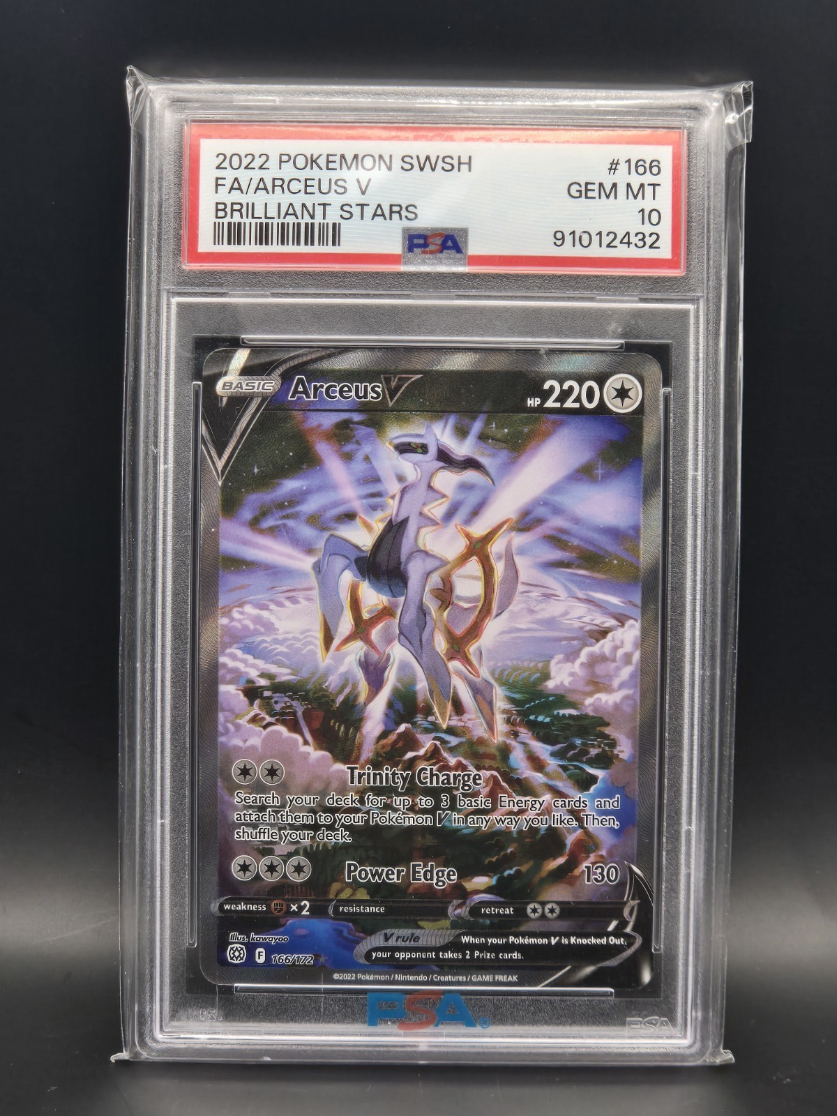 2022 Pokemon Sword & Shield Brilliant Stars Full Art/Arceus V 166