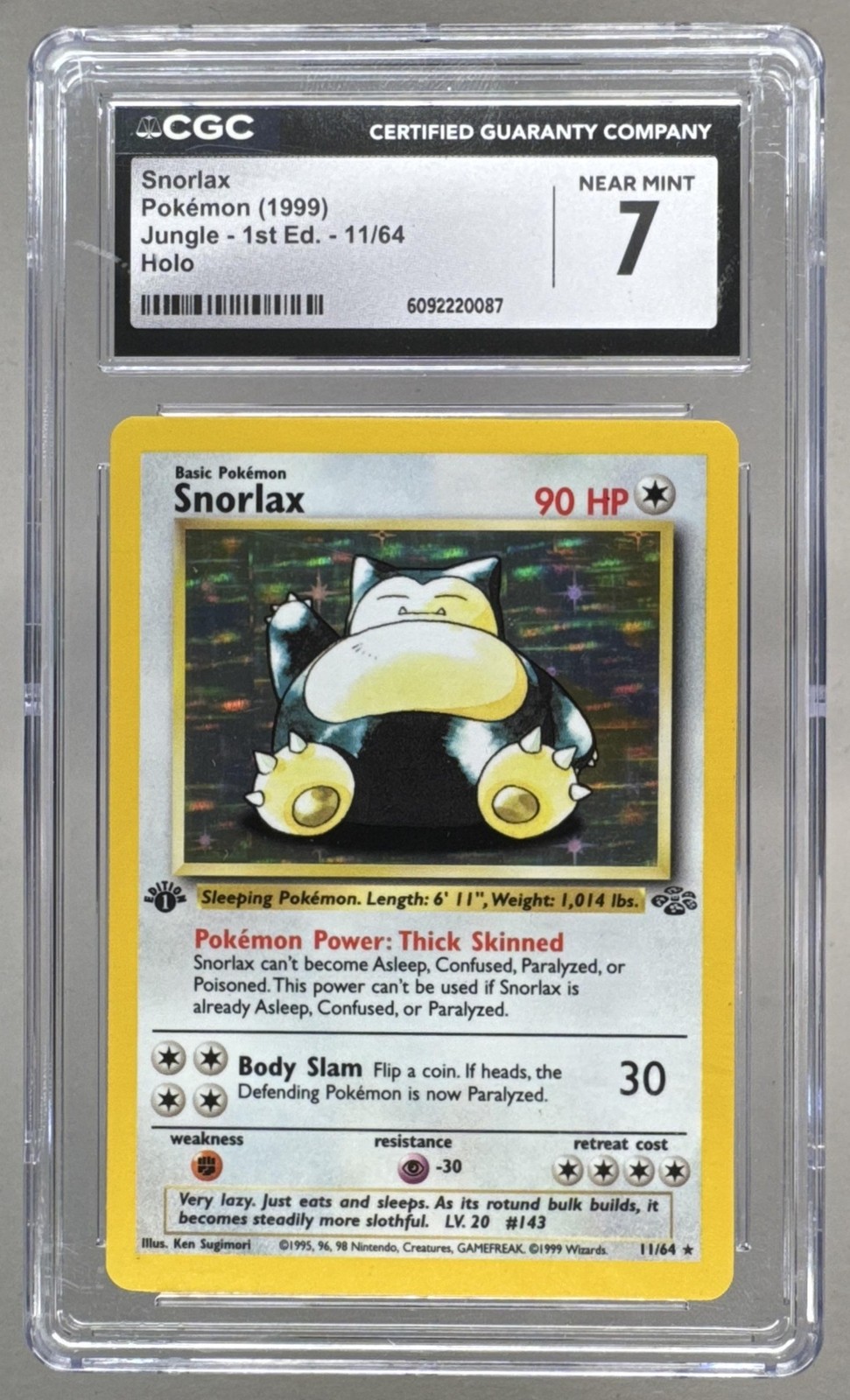 1999 Jungle - 1st Edition - English Snorlax Rare Holo 11/64