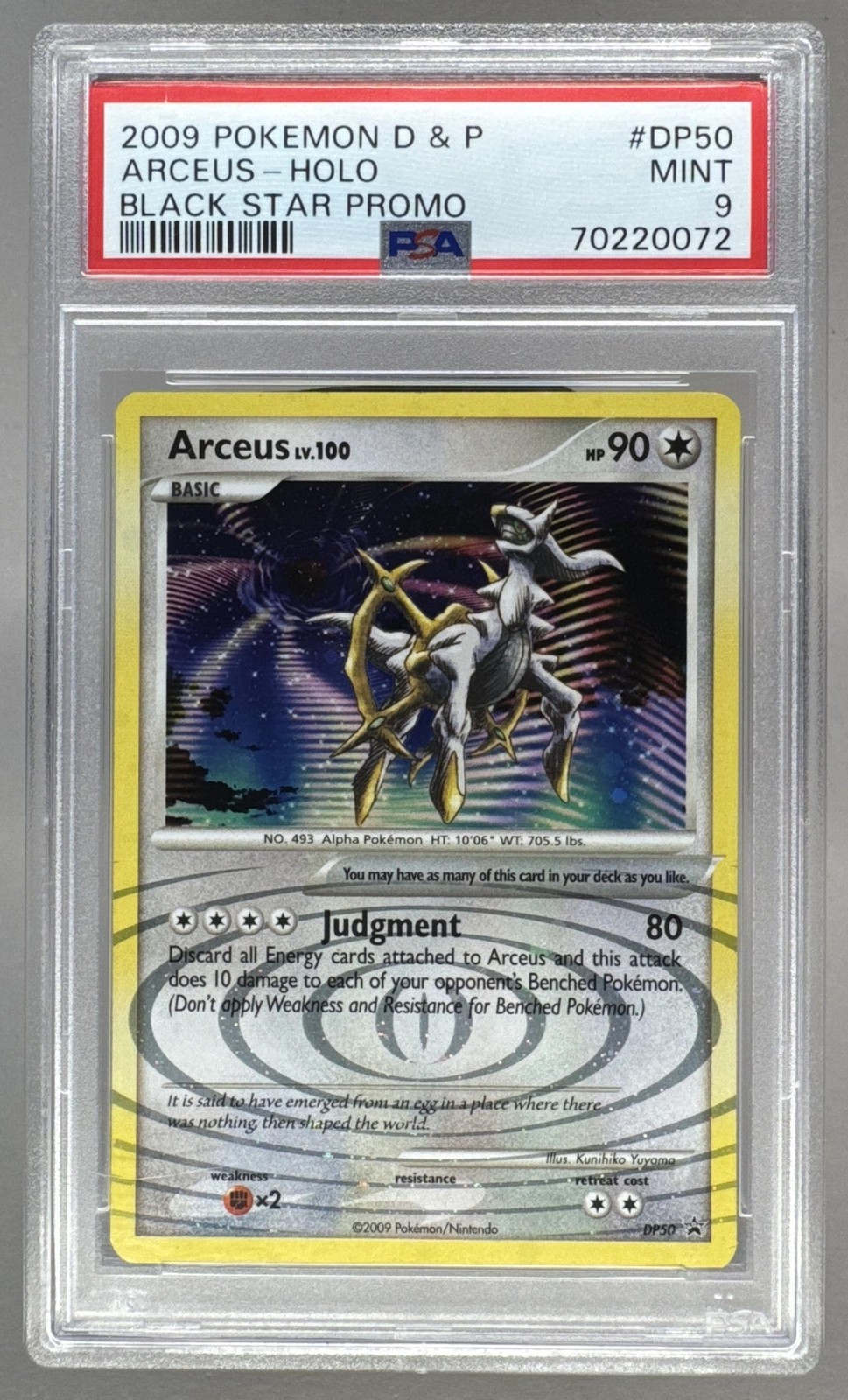 2009 Pokemon Diamond & Pearl Black Star Promo Arceus-Holo DP50