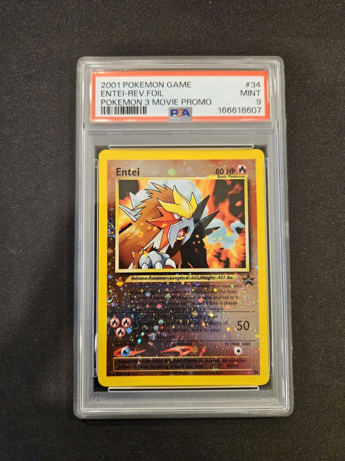 2001 Pokemon Game Movie Entei-Reverse Foil Pokemon 3 Movie Promo 34
