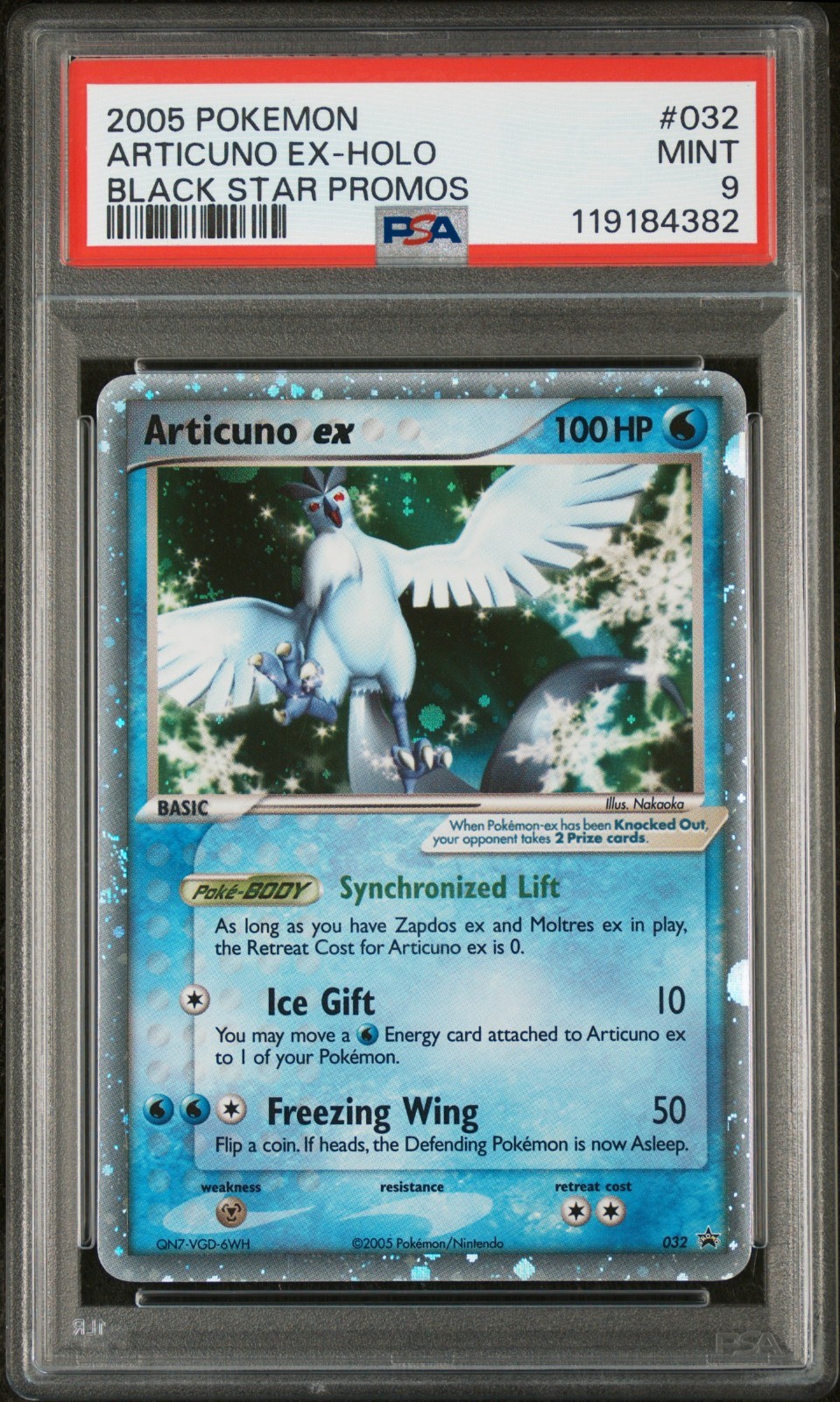 2005 Pokemon Black Star Promos Articuno EX-Holo 032