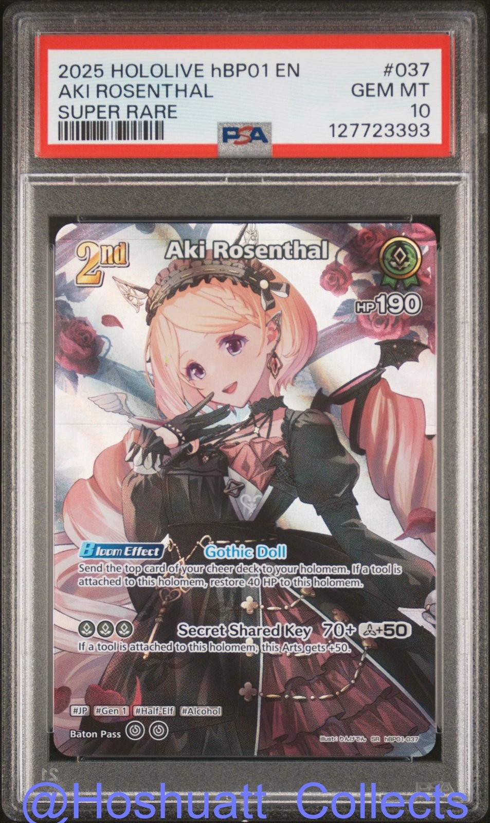 2025 Hololive Official Card Game hBP01-Blooming Radiance Aki Rosenthal Super Rare 037