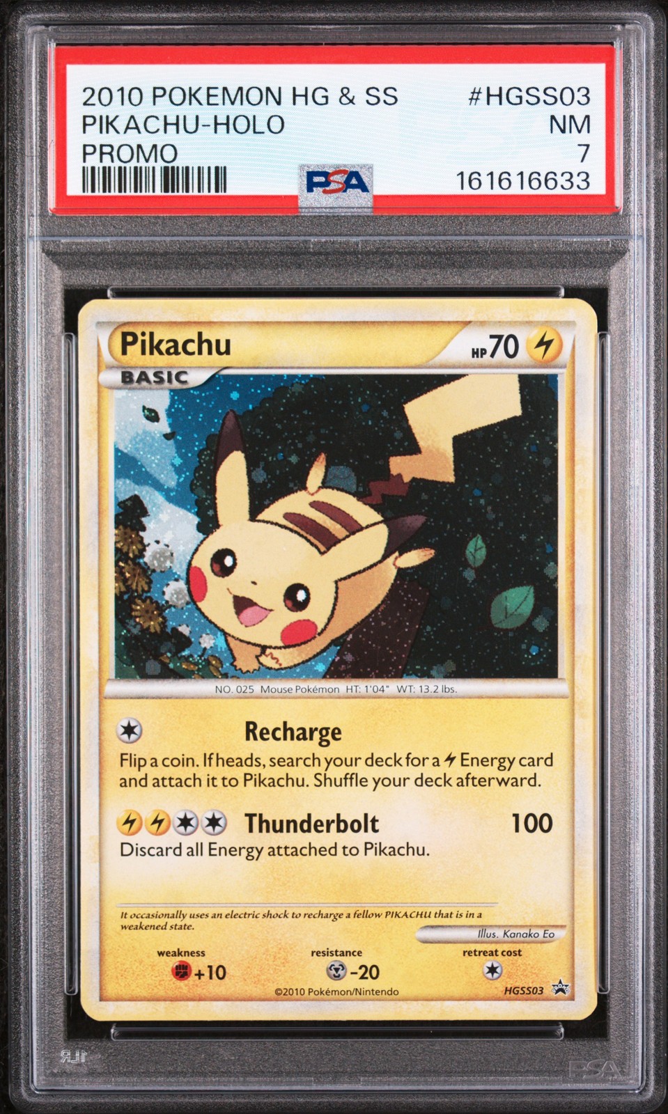 2010 Pokemon Heartgold & Soulsilver Promo Pikachu-Holo HGSS03