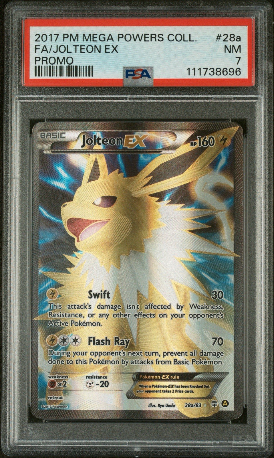 2017 Pokemon Mega Powers Collection Promo Full Art/Jolteon EX 28a