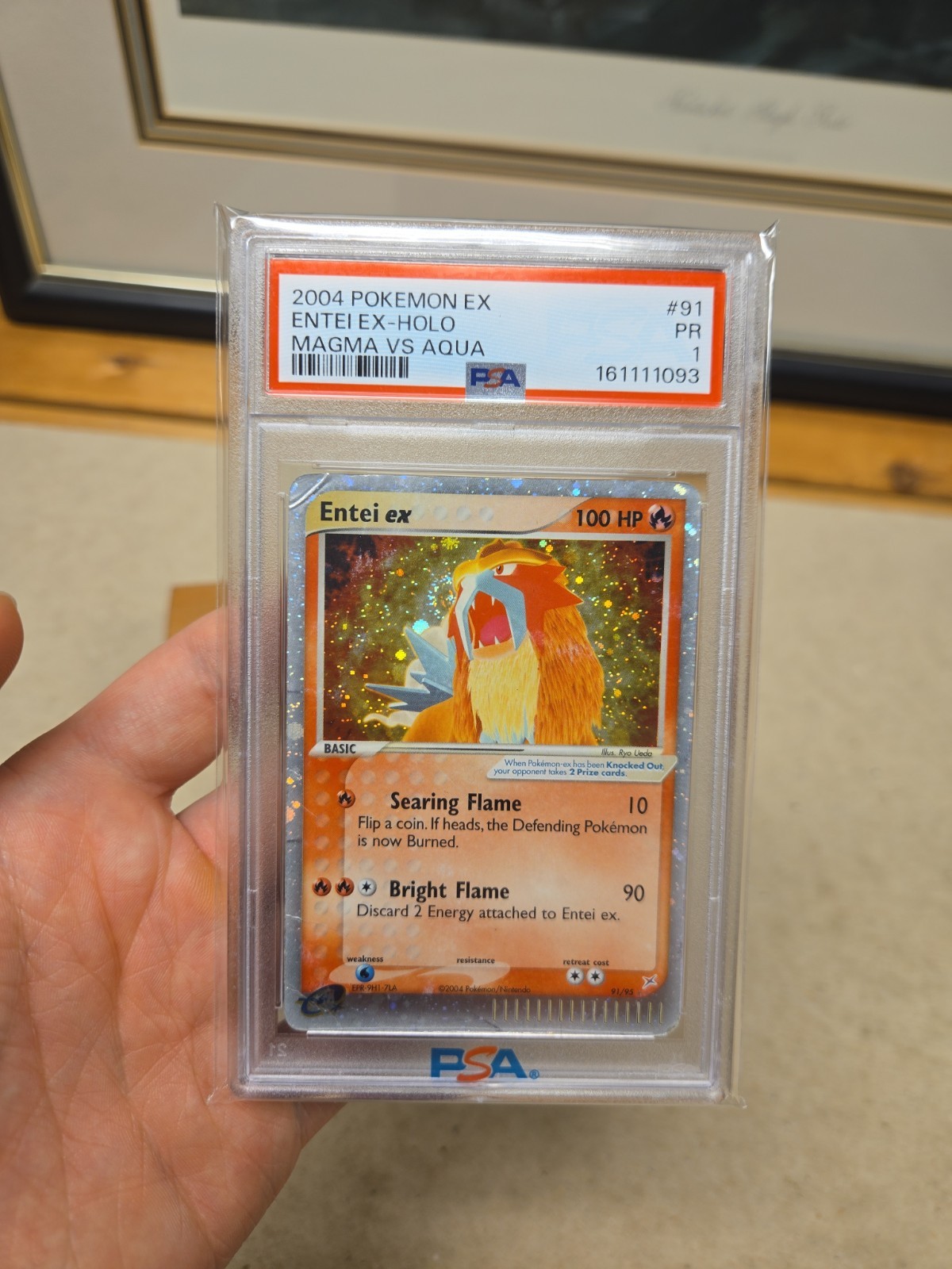2004 Pokemon EX Team Magma VS Team Aqua Entei EX-Holo 91