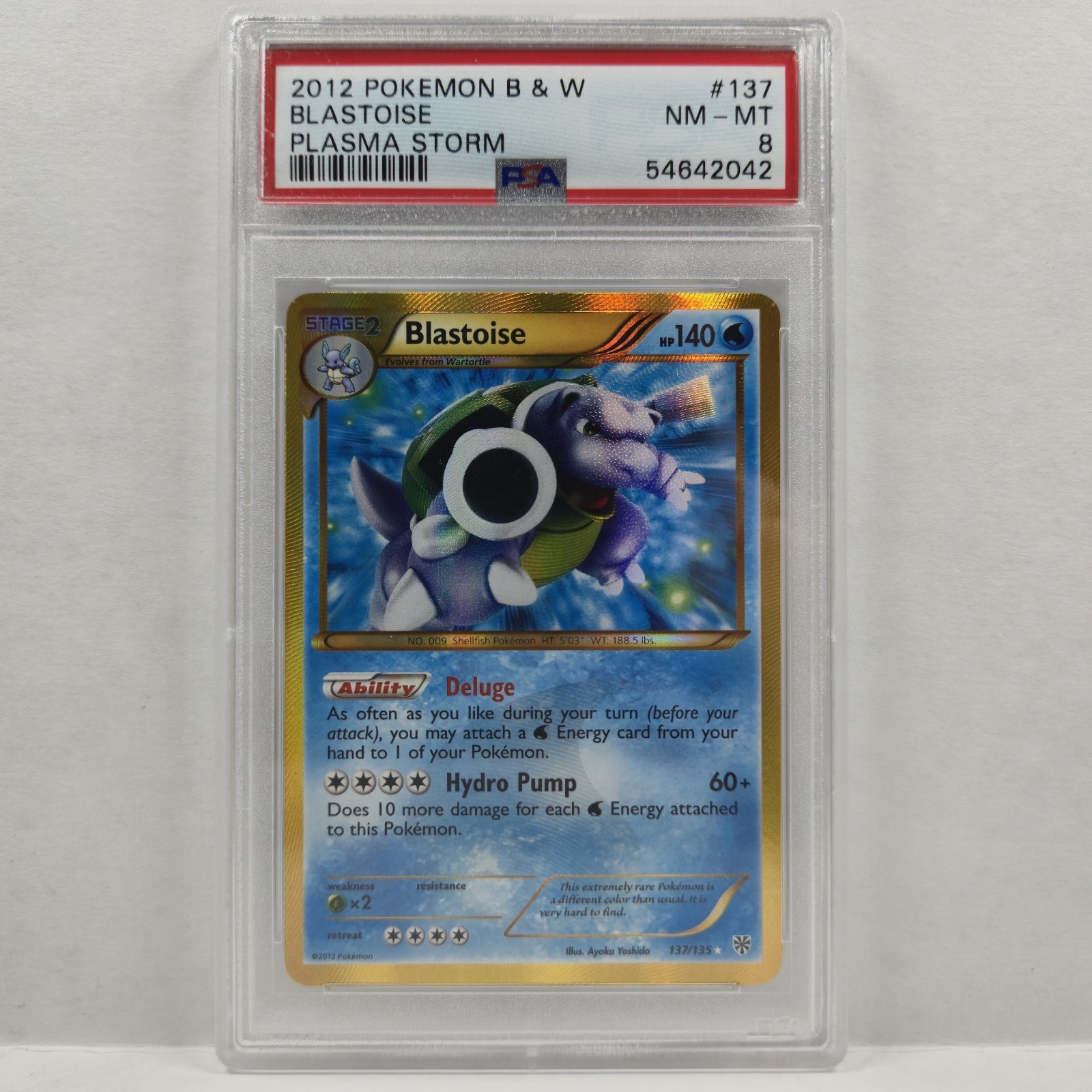 2013 Pokemon Black & White Plasma Storm Blastoise 137