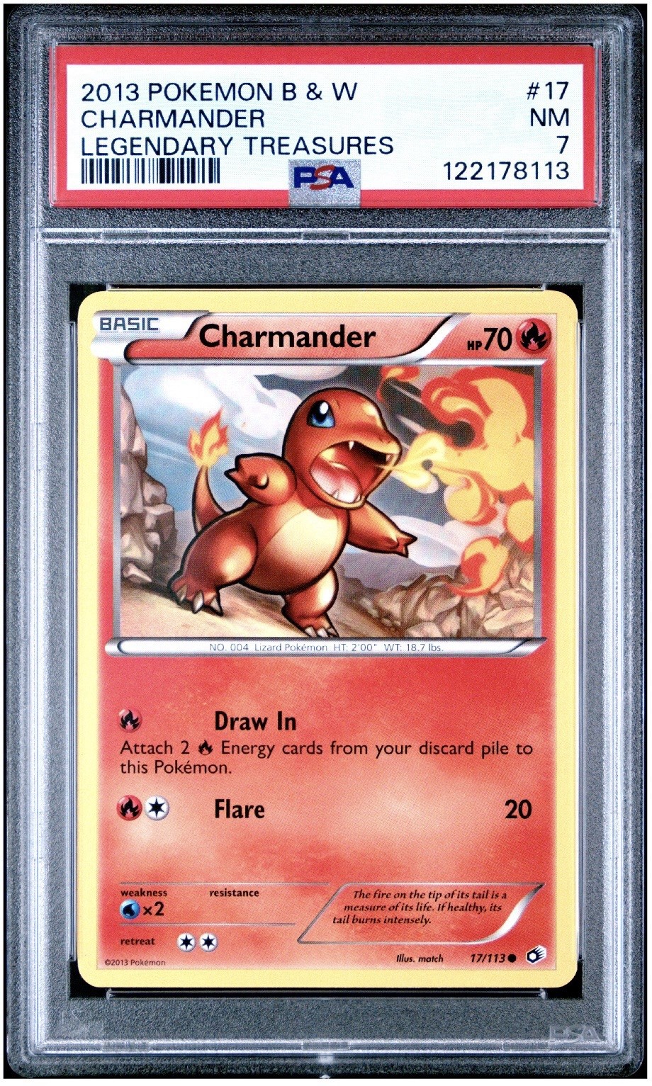 2013 Pokemon Black & White Legendary Treasures Charmander 17