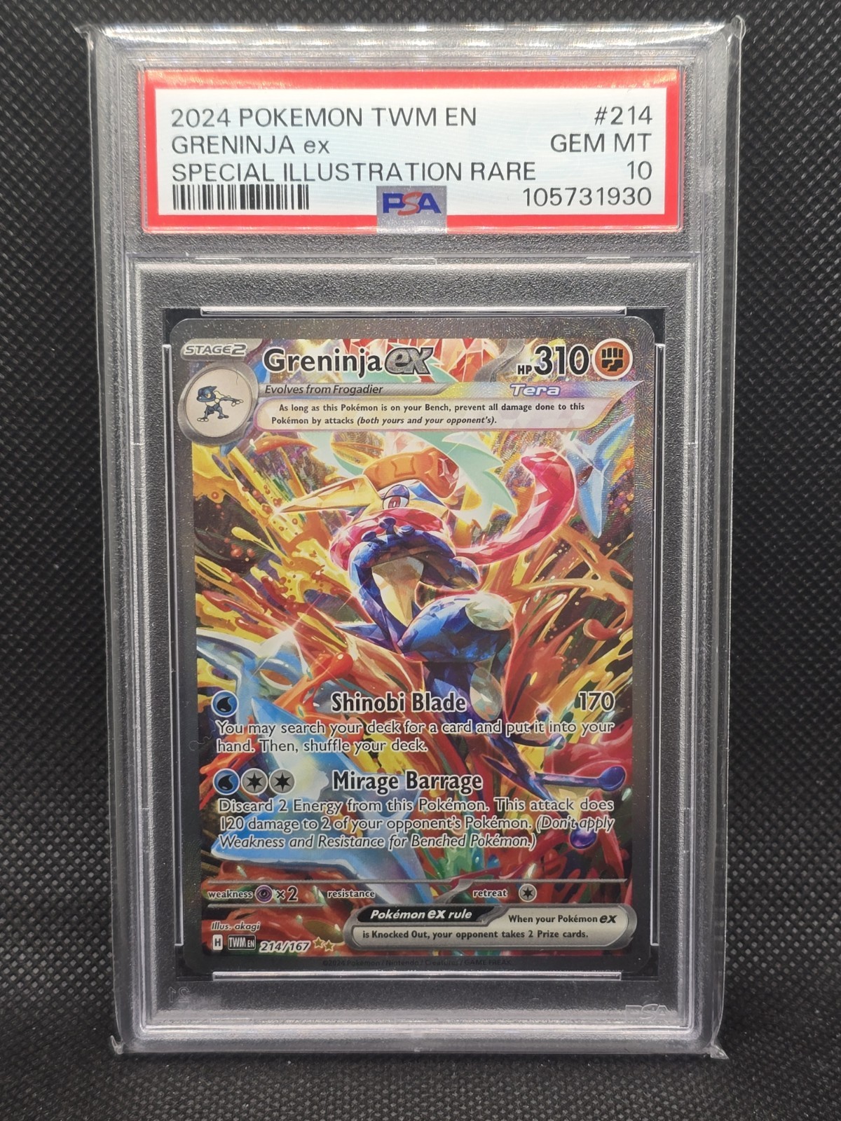 2024 Pokemon Twm EN-Twilight Masquerade Greninja EX Special Illustration Rare 214