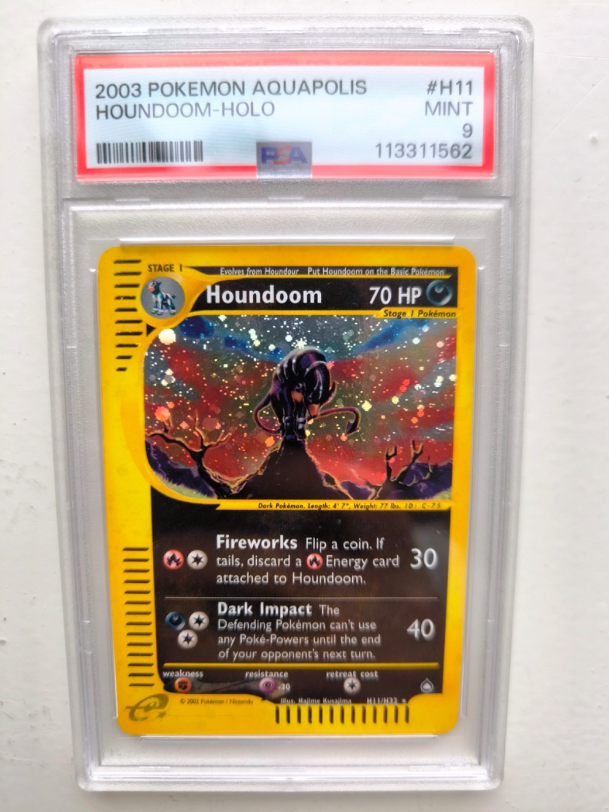2003 Pokemon Aquapolis Houndoom-Holo H11